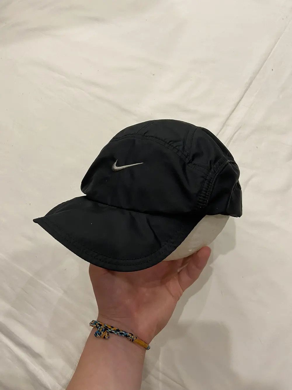 Nike 🦍VINTAGE 90’S Y2K NIKE NYLON DRILL 5 PANEL CAP HAT SWOOSH Size ONE SIZE - 1 Thumbnail