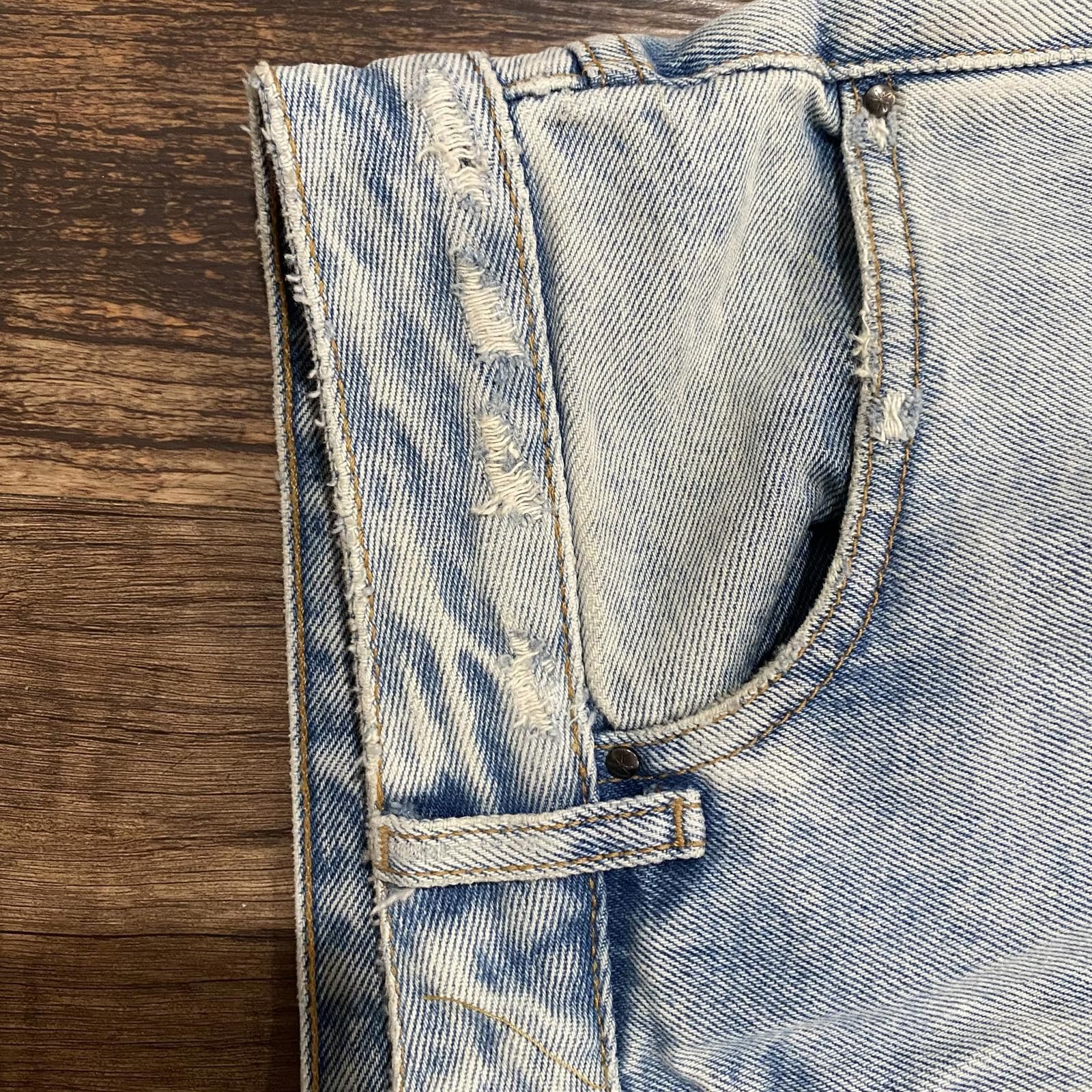 Designer × Palm Angels Palm Angels Curved Logo Washed Denim Slim Jeans Size US 32 / EU 48 - 8 Thumbnail