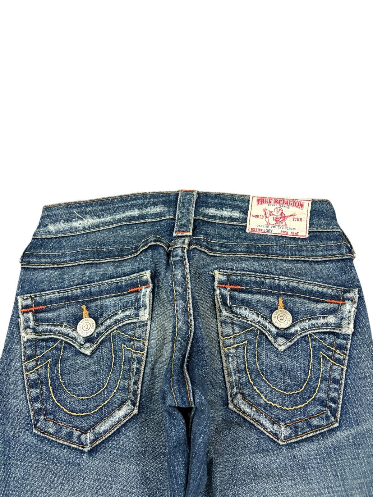True Religion Vintage True Religion Joey Distressed Flare Blue Jeans Size 27" / US 4 / IT 40 - 8 Thumbnail