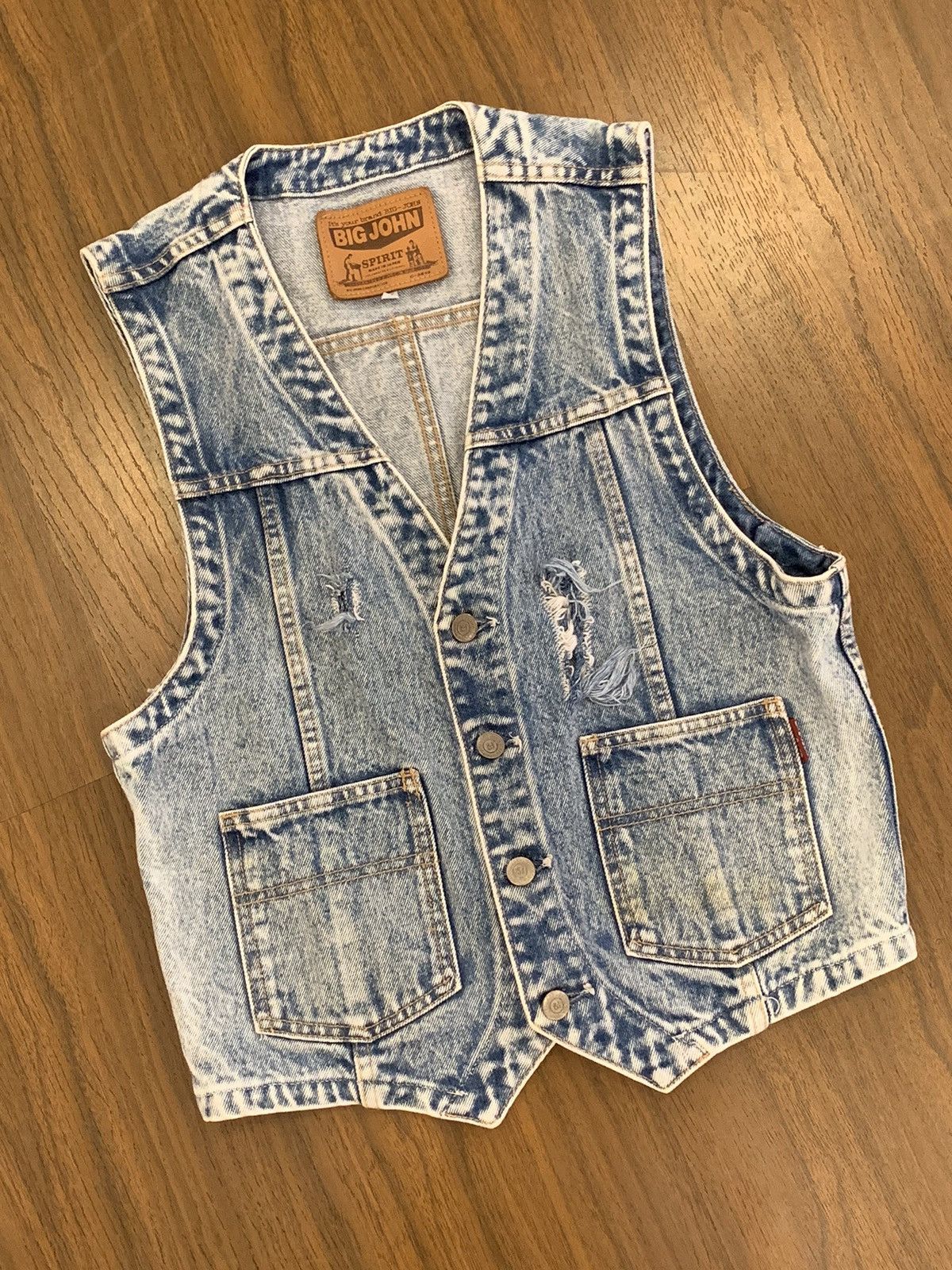 Vintage Denim vest BIG JOHN Size M / US 6-8 / IT 42-44 - 1 Thumbnail