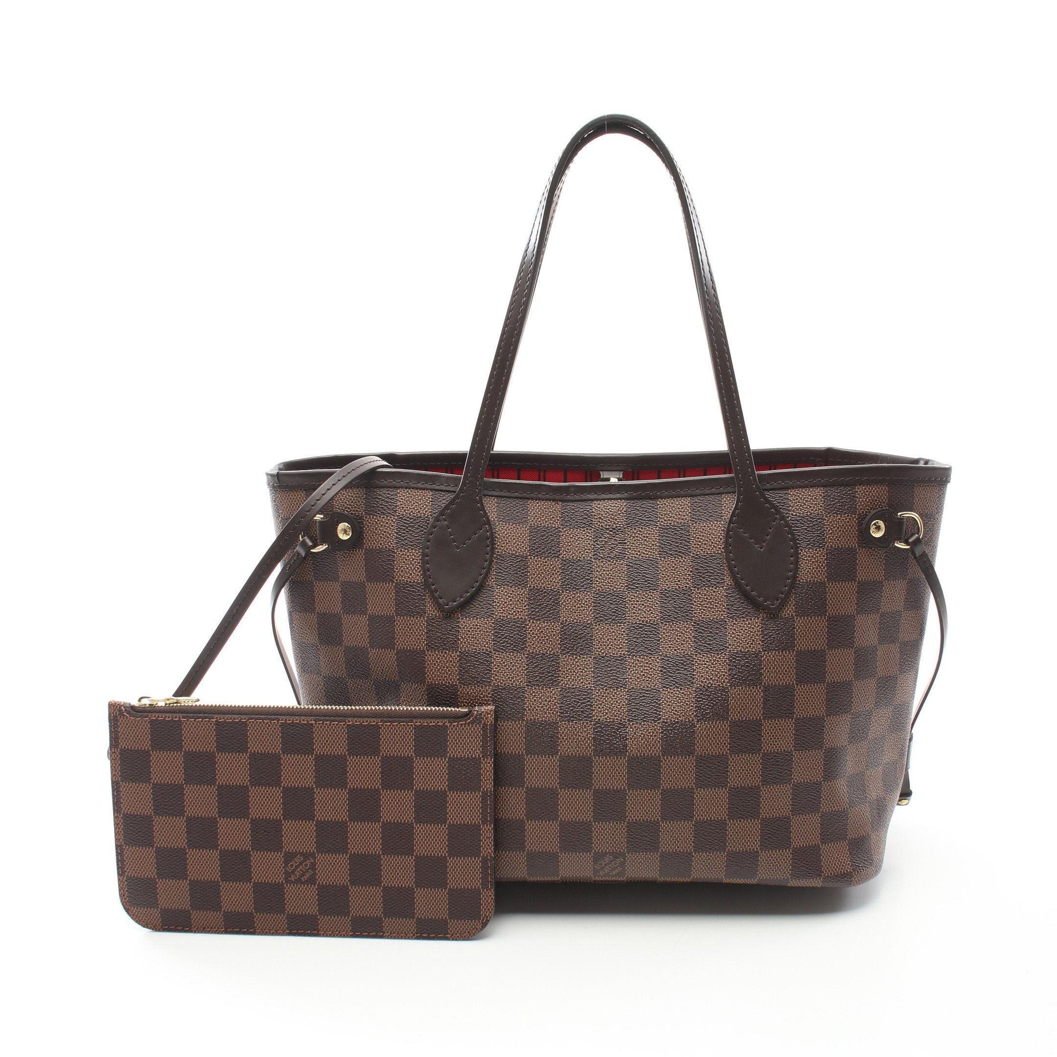 Louis Vuitton Louis Vuitton Neverfull Pm Damier Ebene Handbag Tote Bag Leather Brown Size ONE SIZE - 1 Thumbnail