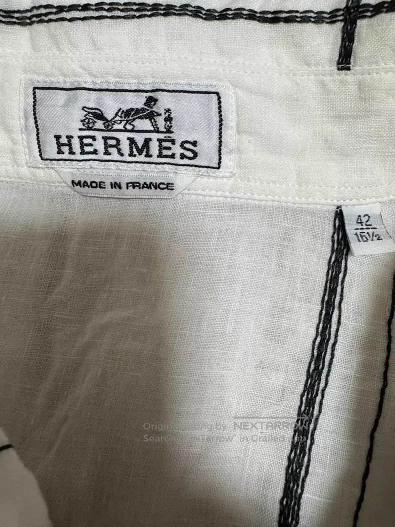 Hermes Hermes Linen Jacket Shirt, 100% Linen Size US XS / EU 42 / 0 - 7 Thumbnail