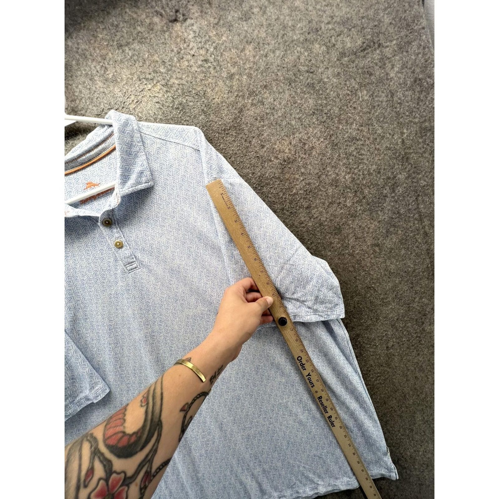 Tommy Bahama Tommy Bahama Polo Shirt Mens 2XLT Blue Geometric Knit Casual Short Sleeve Shirt Mens 2XLT Blue Geometric Knit Casual Short Sleeve Size US XXL / EU 58 / 5 - 3 Thumbnail