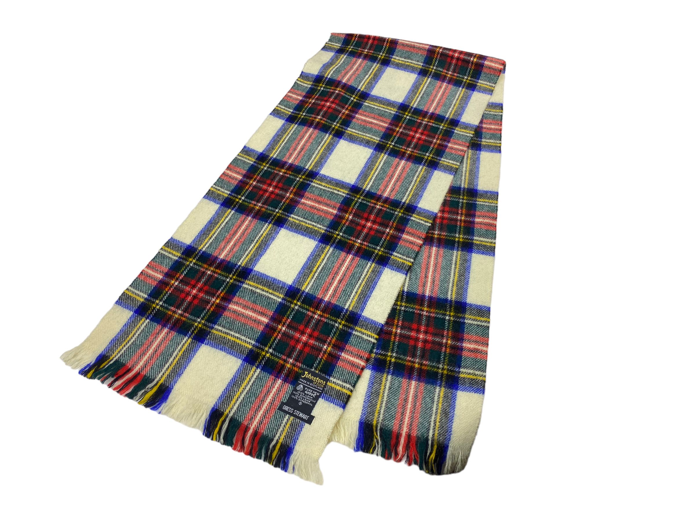 Johnstons Of Elgin × Vintage Vintage Johnstons of Elgin PureNewWool Checkered Plaid Scarf Size ONE SIZE - 2 Thumbnail