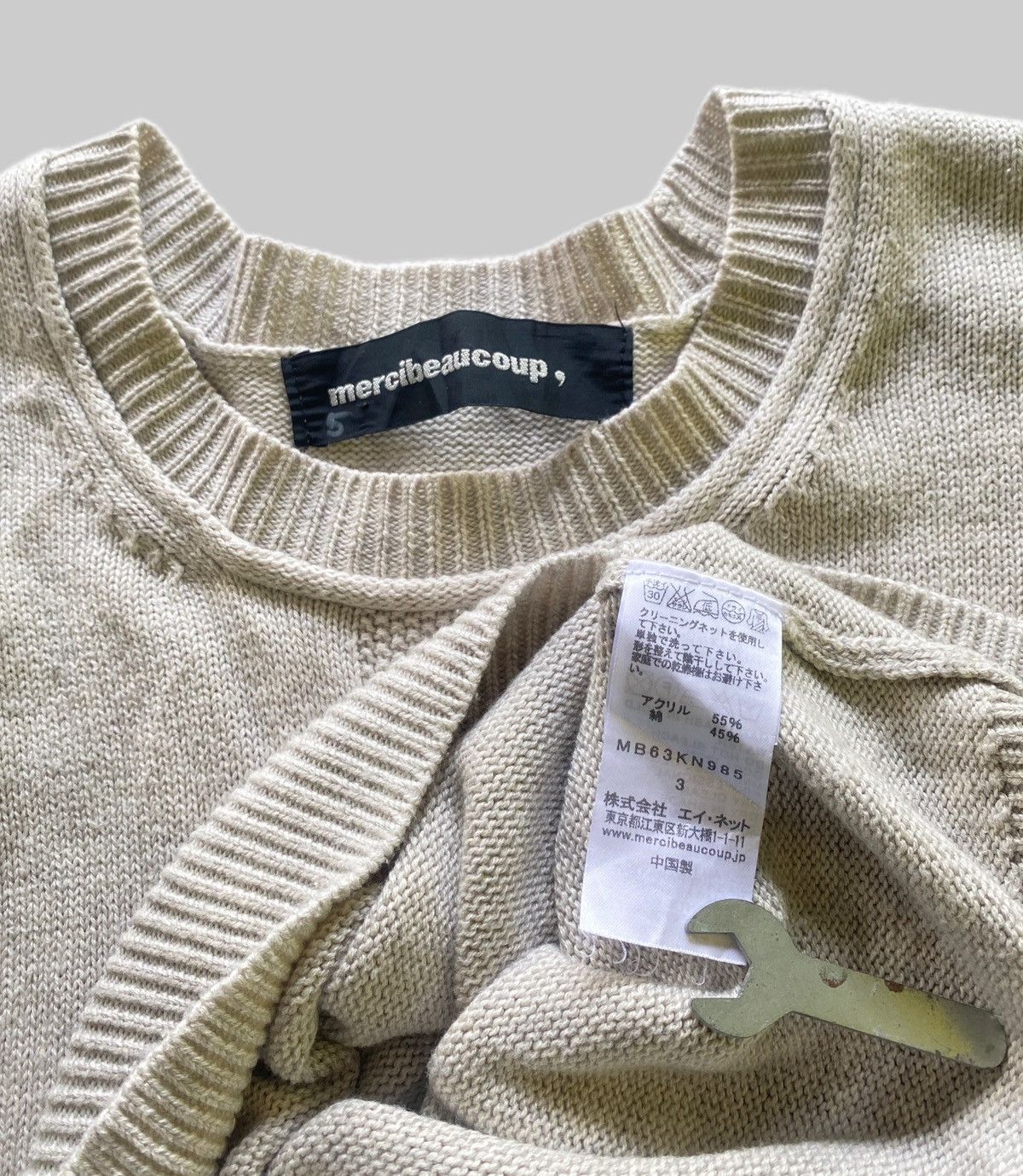 mercibeaucoup FW2006 Mercibeaucoup Embossed Design Knitwear Size US L / EU 52-54 / 3 - 2 Thumbnail