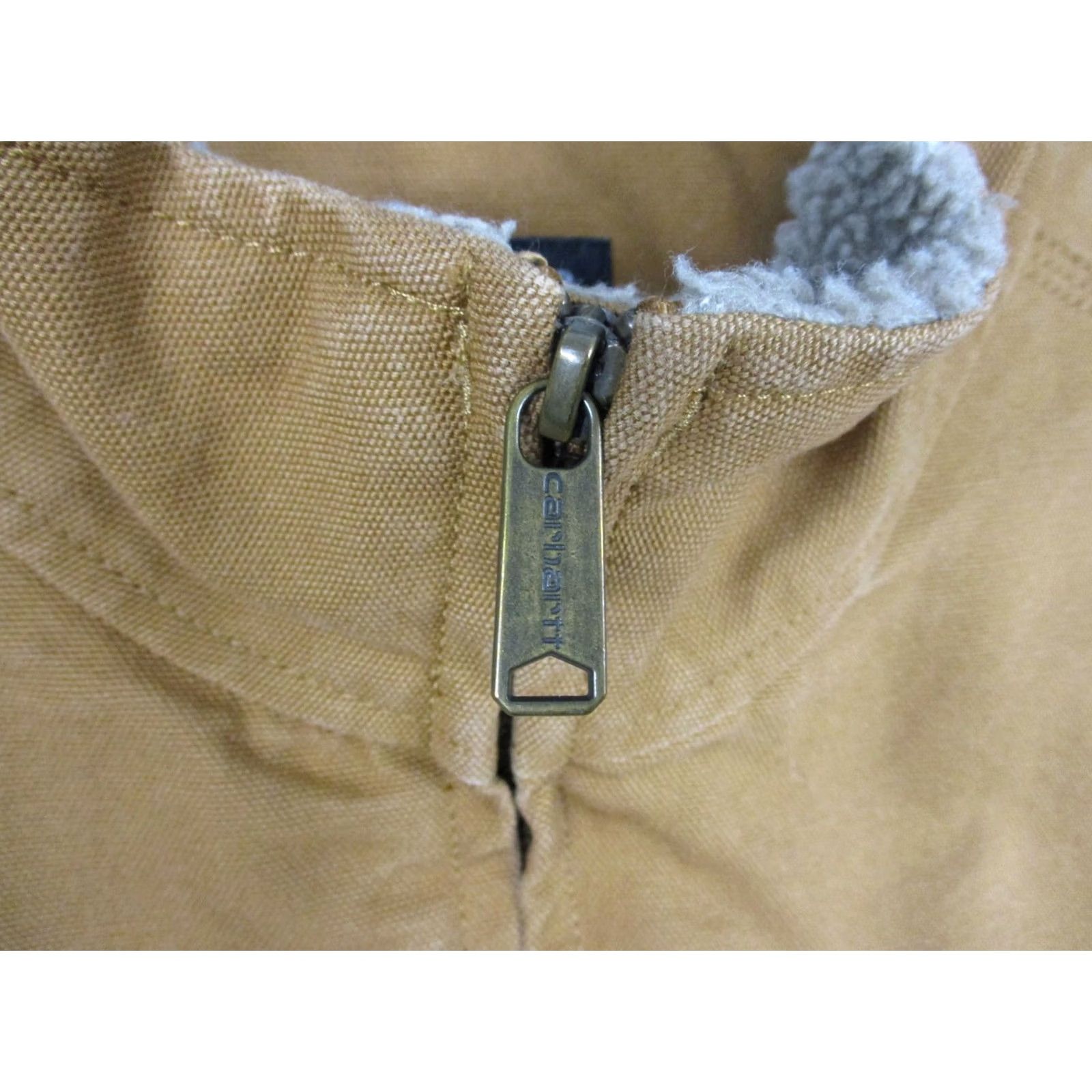 Carhartt VINTAGE Carhartt Vest Mens XL Brown Canvas Loose Fit Sherpa Lined Full Zip OV4277-M Size US XL / EU 56 / 4 - 6 Thumbnail