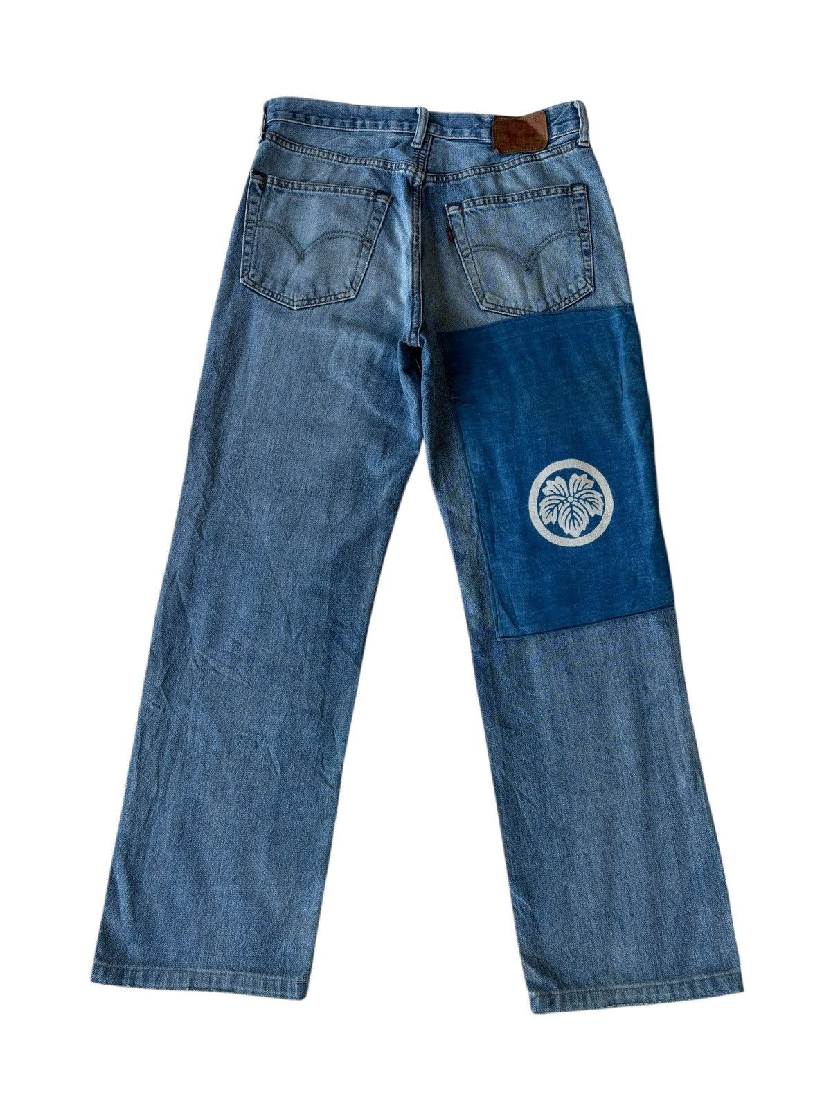 Junya Watanabe × Levi's 💥VINTAGE LEVIS 502 JAPANESE PATCHES REWORK DENIM JEANS Size US 31 - 2 Thumbnail