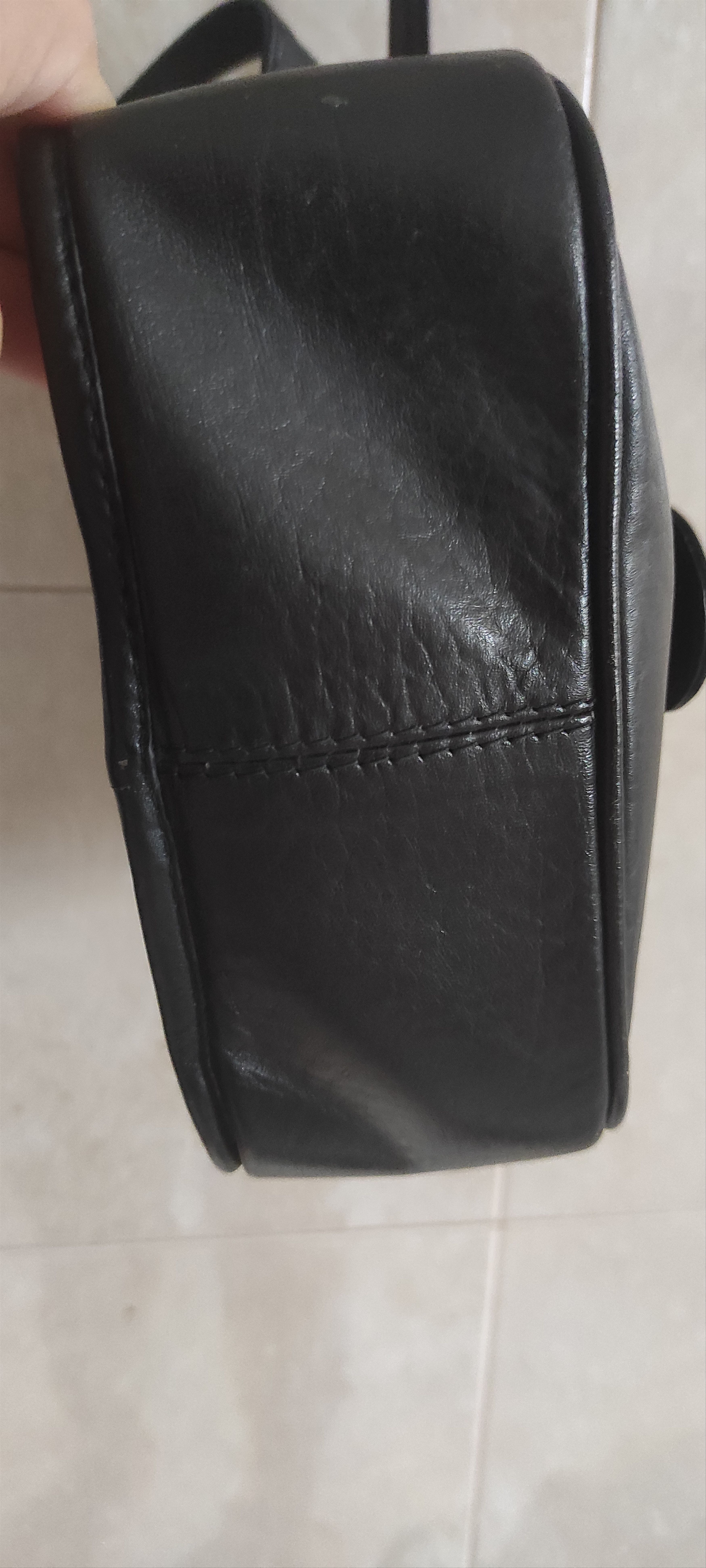 Longchamp Longchamp Paris Black Pebble Leather Crossbody Bag Size ONE SIZE - 12 Thumbnail