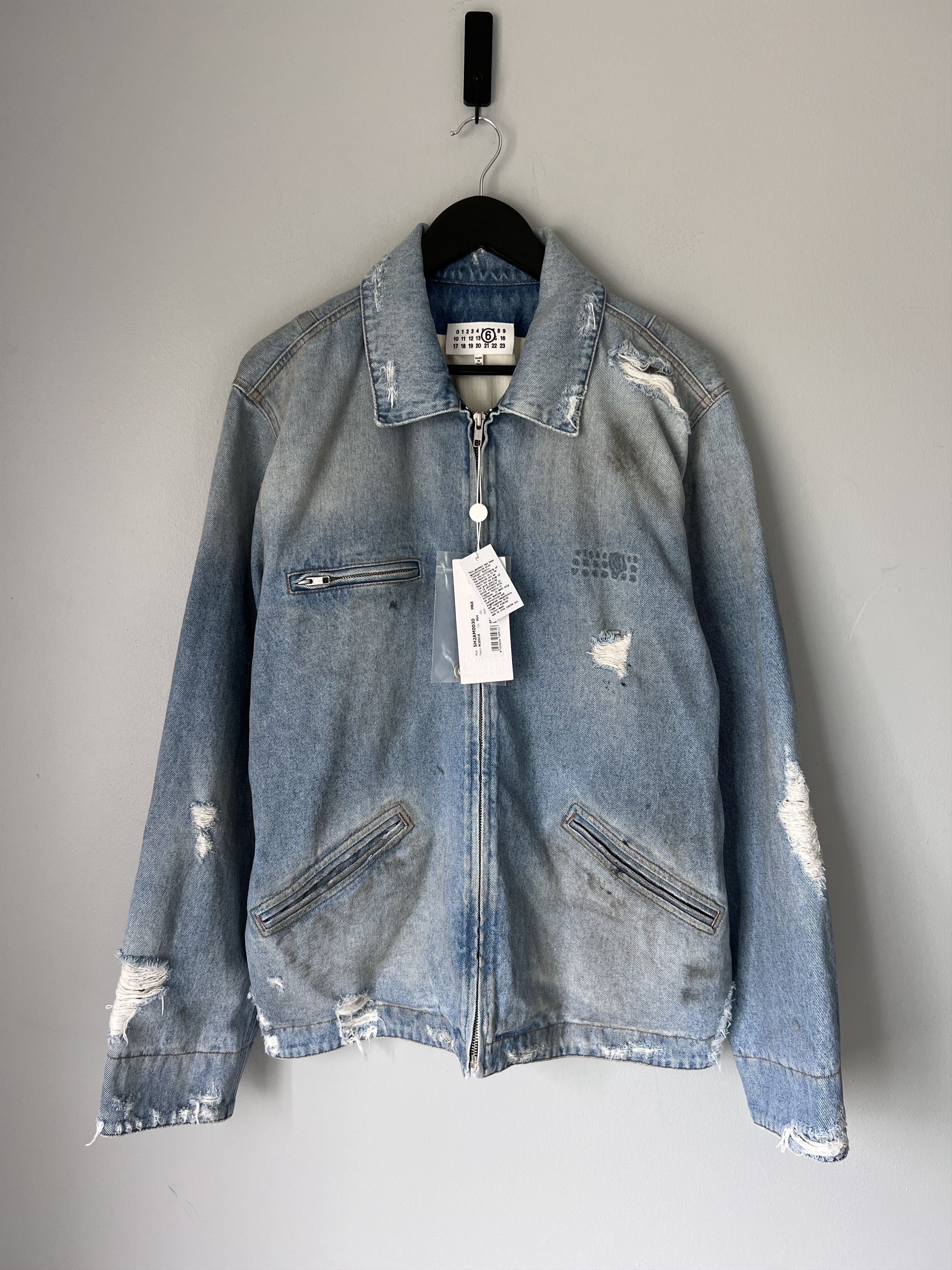 Maison Margiela MM6 Maison Margiela Distressed Denim Chore Jacket Size US M / EU 48-50 / 2 - 1 Thumbnail