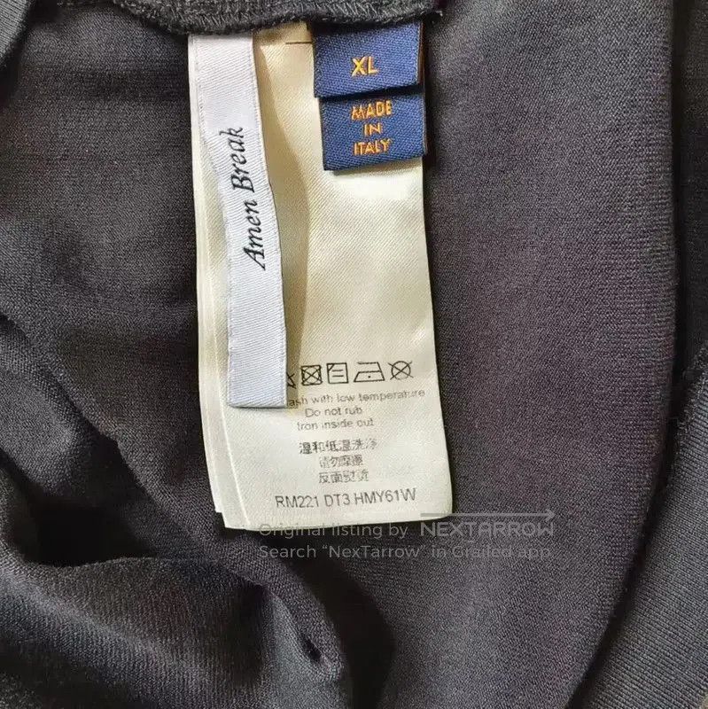 Louis Vuitton Louis Vuitton Black Cotton Men's T-Shirt . Size US XL / EU 56 / 4 - 4 Thumbnail