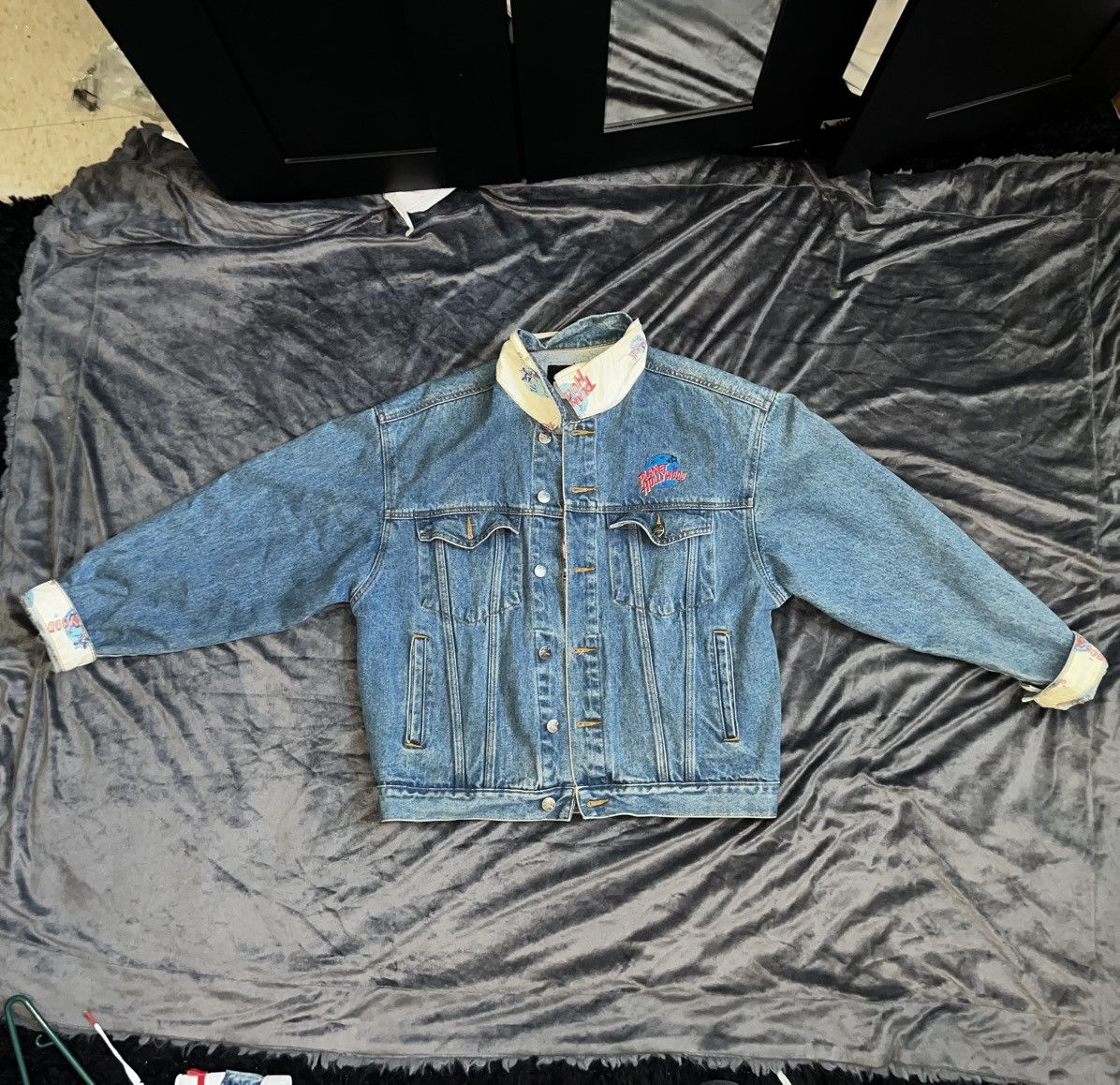 Planet Hollywood Vintage 90s Planet Hollywood Jean/ Denim Jacket Size M / US 6-8 / IT 42-44 - 14 Thumbnail