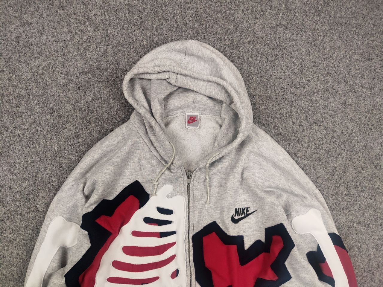 Nike Vintage Nike USA Custom Skeleton Overiszed Zip Hoodie Y2K Size US XL / EU 56 / 4 - 4 Thumbnail