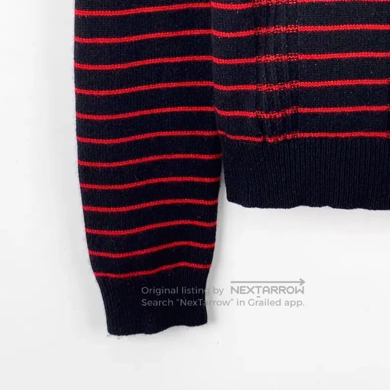 Louis Vuitton Louis Vuitton Crimson striped logo aged cashmere crewneck Size US M / EU 48-50 / 2 - 4 Thumbnail