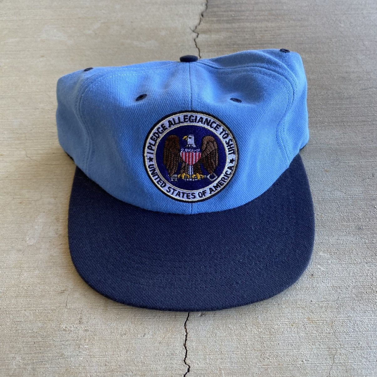 Supreme Pledge Allegiance Hat Snapback 6-Panel Blue 2017