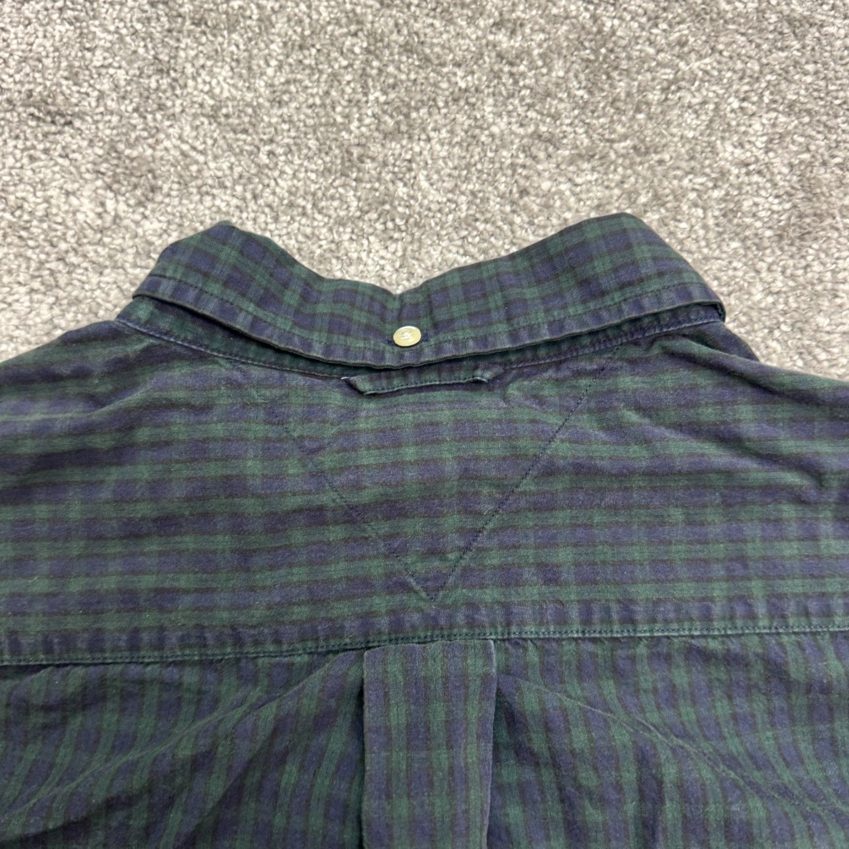 Tommy Hilfiger VINTAGE Tommy Hilfiger Shirt Large Green Plaid Cotton Button-Down 90s Mens Size US L / EU 52-54 / 3 - 4 Thumbnail