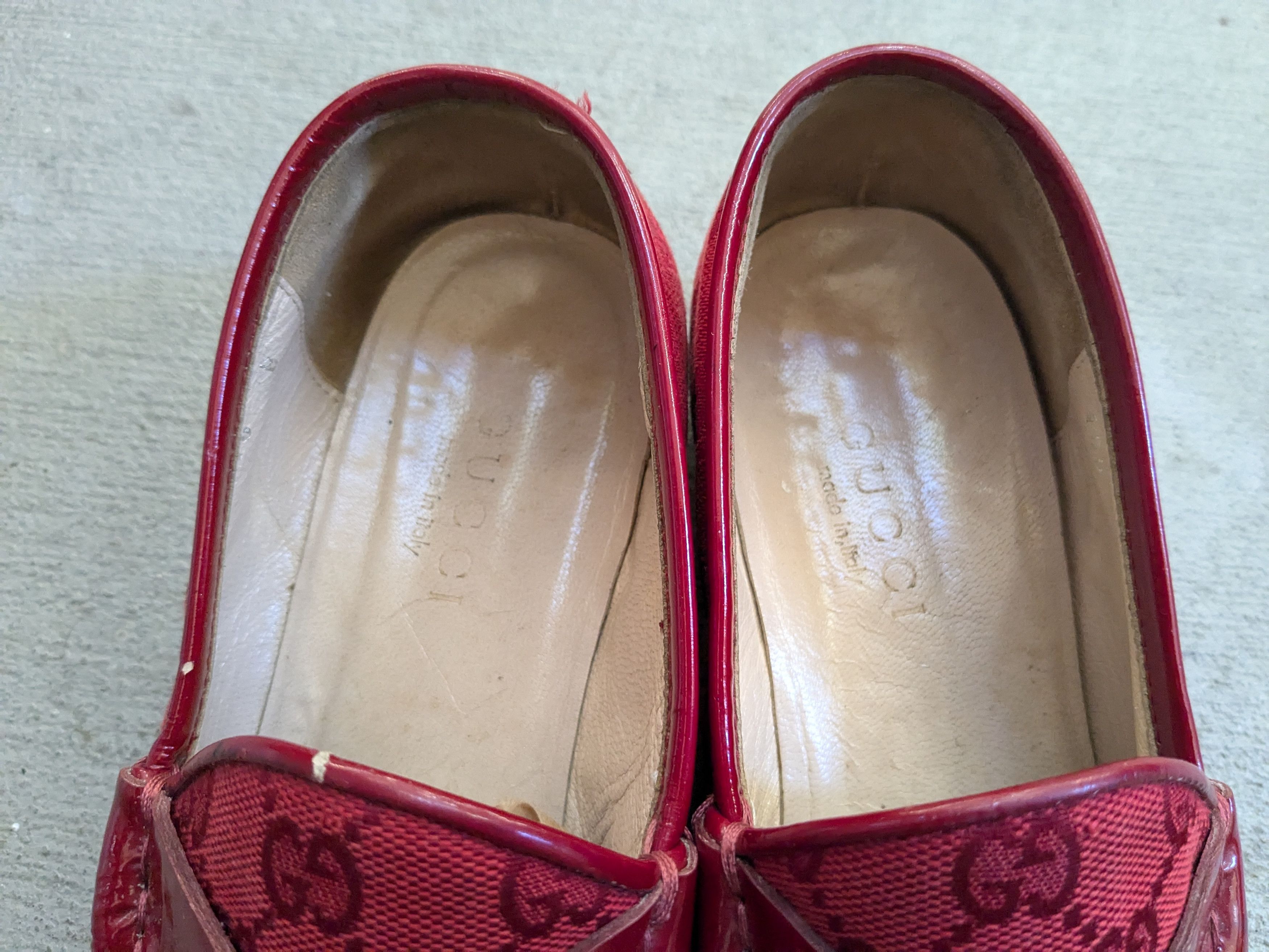 Gucci Gucci Horsebit Loafers Red 10 B Monogram Canvas Jacquard Size US 10 / IT 40 - 7 Thumbnail