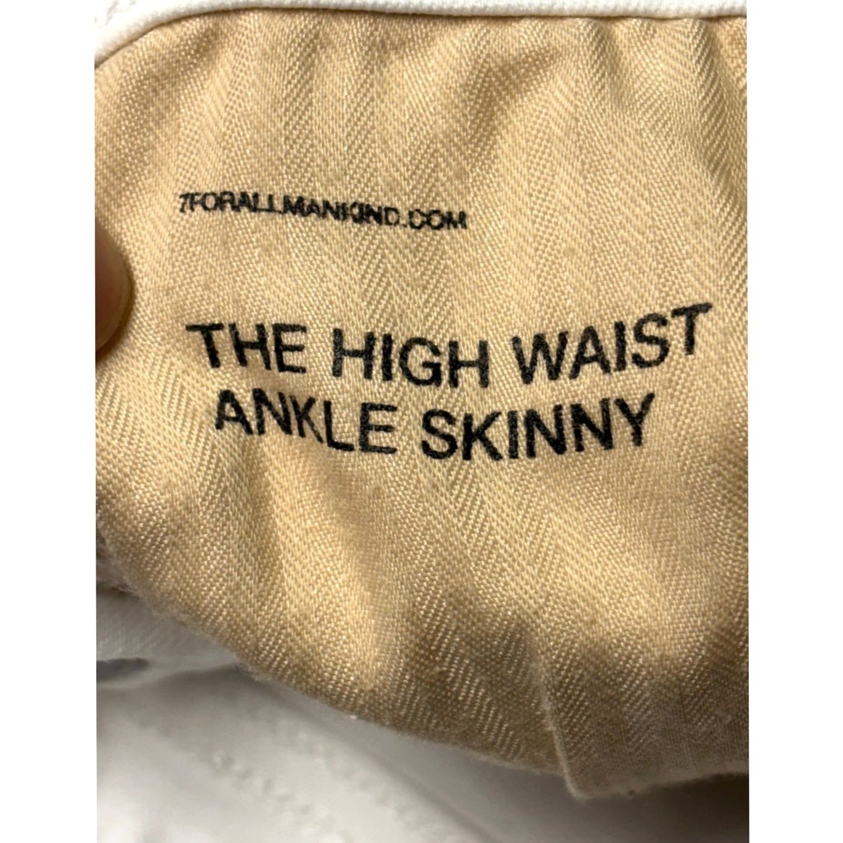 7 For All Mankind 7 For All Mankind The High Waist Ankle Skinny Jeans White Womens Size 26X27 Size 26" / US 2 / IT 38 - 5 Thumbnail