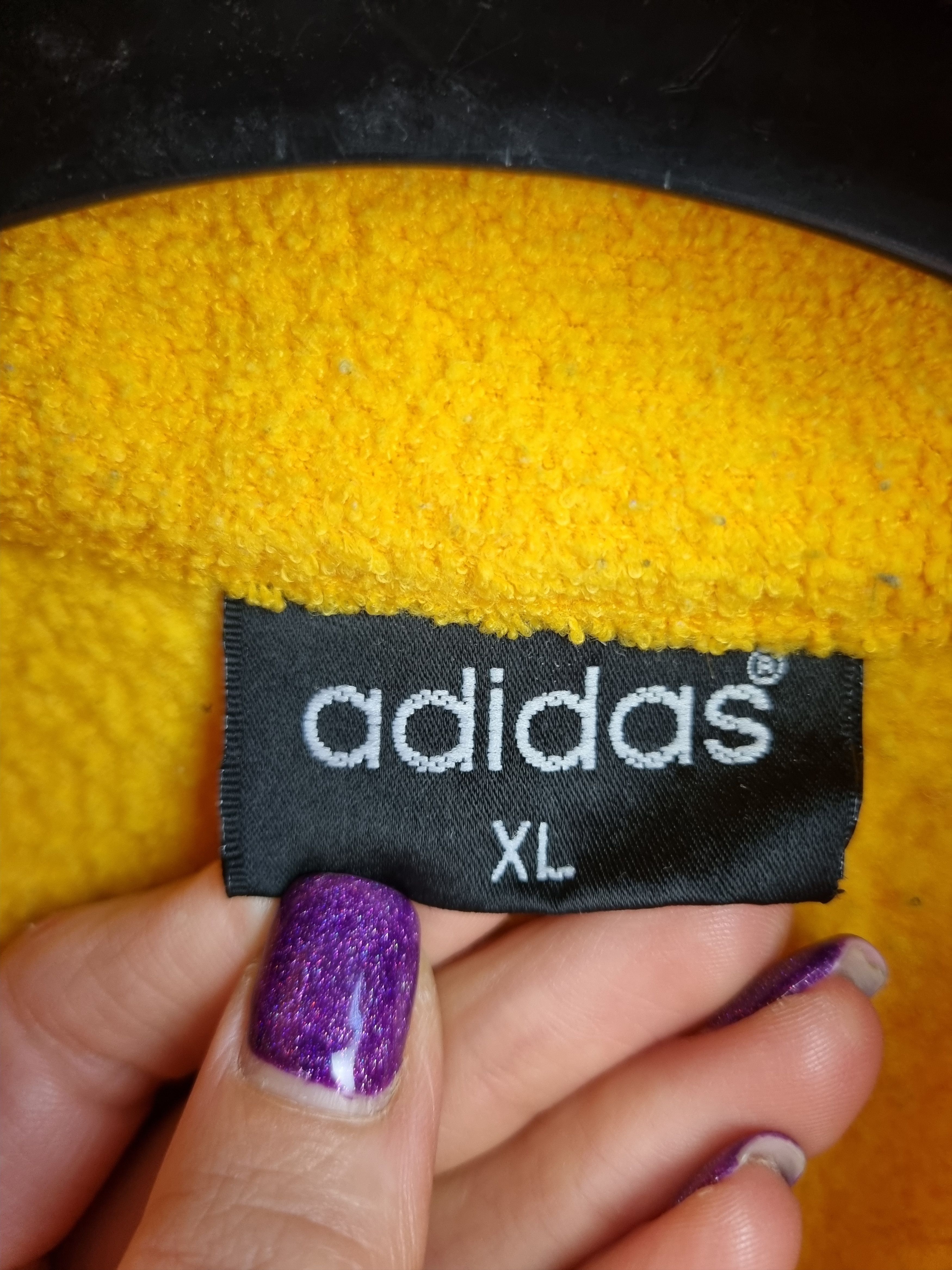 Adidas × Vintage 90s ADIDAS Oversized Fluffy Fleece Pullover Size US XL / EU 56 / 4 - 9 Thumbnail