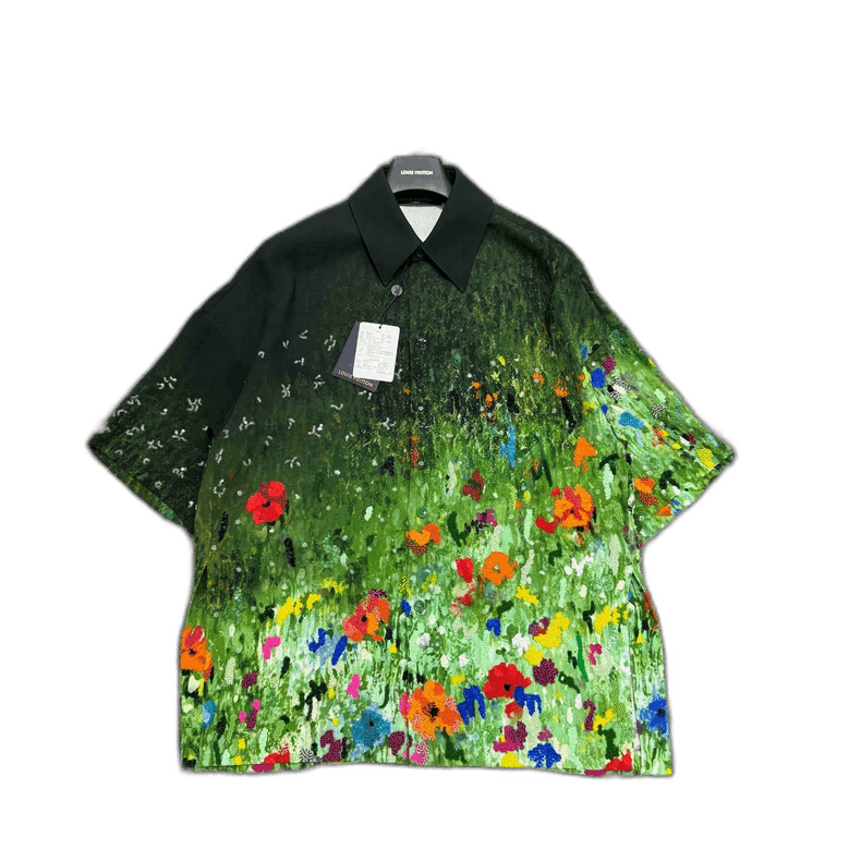 Louis Vuitton Louis Vuitton Floral Embroidered Short Sleeve Shirt Size US XXS / EU 40 - 1 Thumbnail