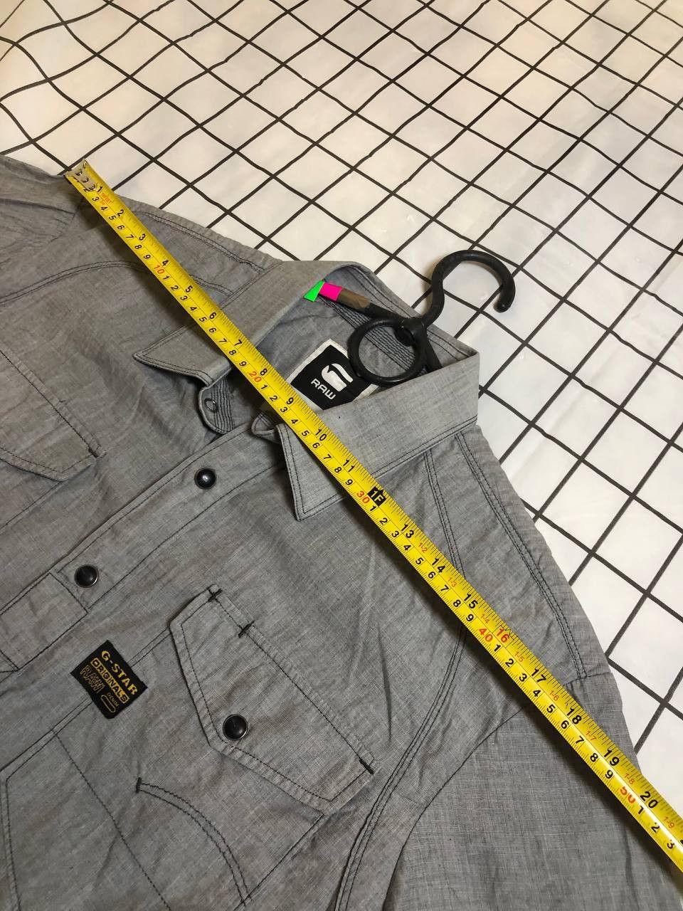 G-Star G Star Raw Men's Midnight Piping Check Shirt Short Sleeve Size US XL / EU 56 / 4 - 5 Thumbnail