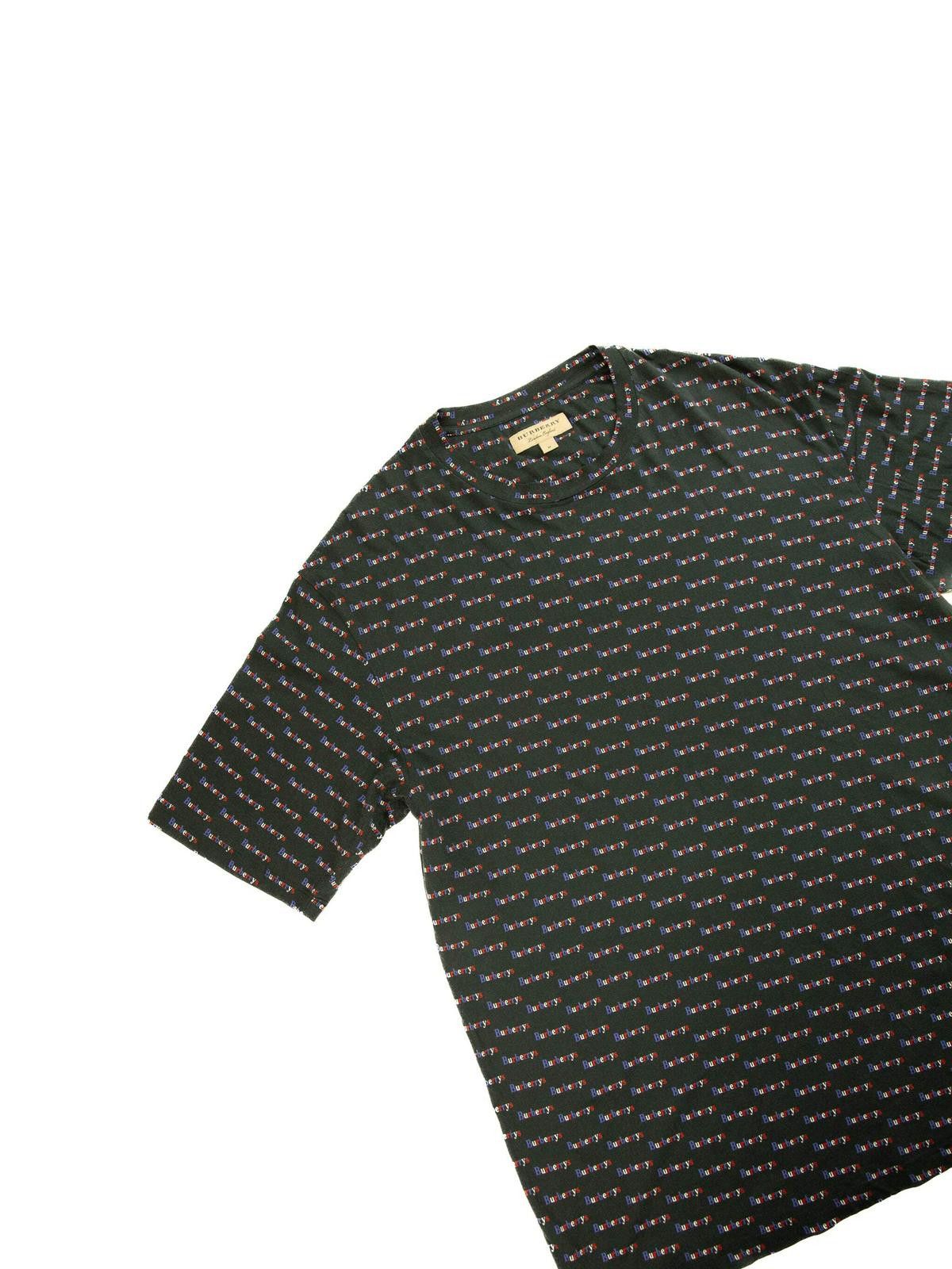 Burberry Burberry Mens Repeat Logo Black T Shirt Medium Black Size US M / EU 48-50 / 2 - 4 Thumbnail