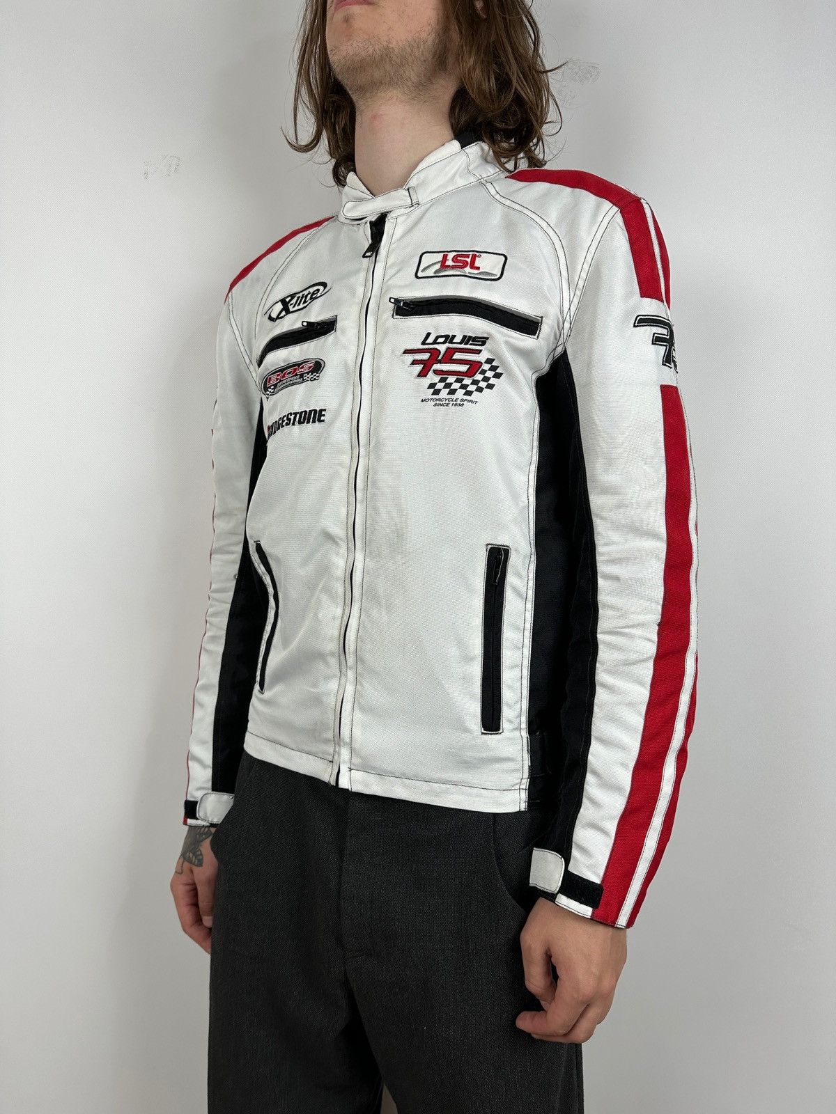 Vintage Vintage Bridgestone Louis 75 Motorcycle Racing Jacket Size US L / EU 52-54 / 3 - 4 Thumbnail