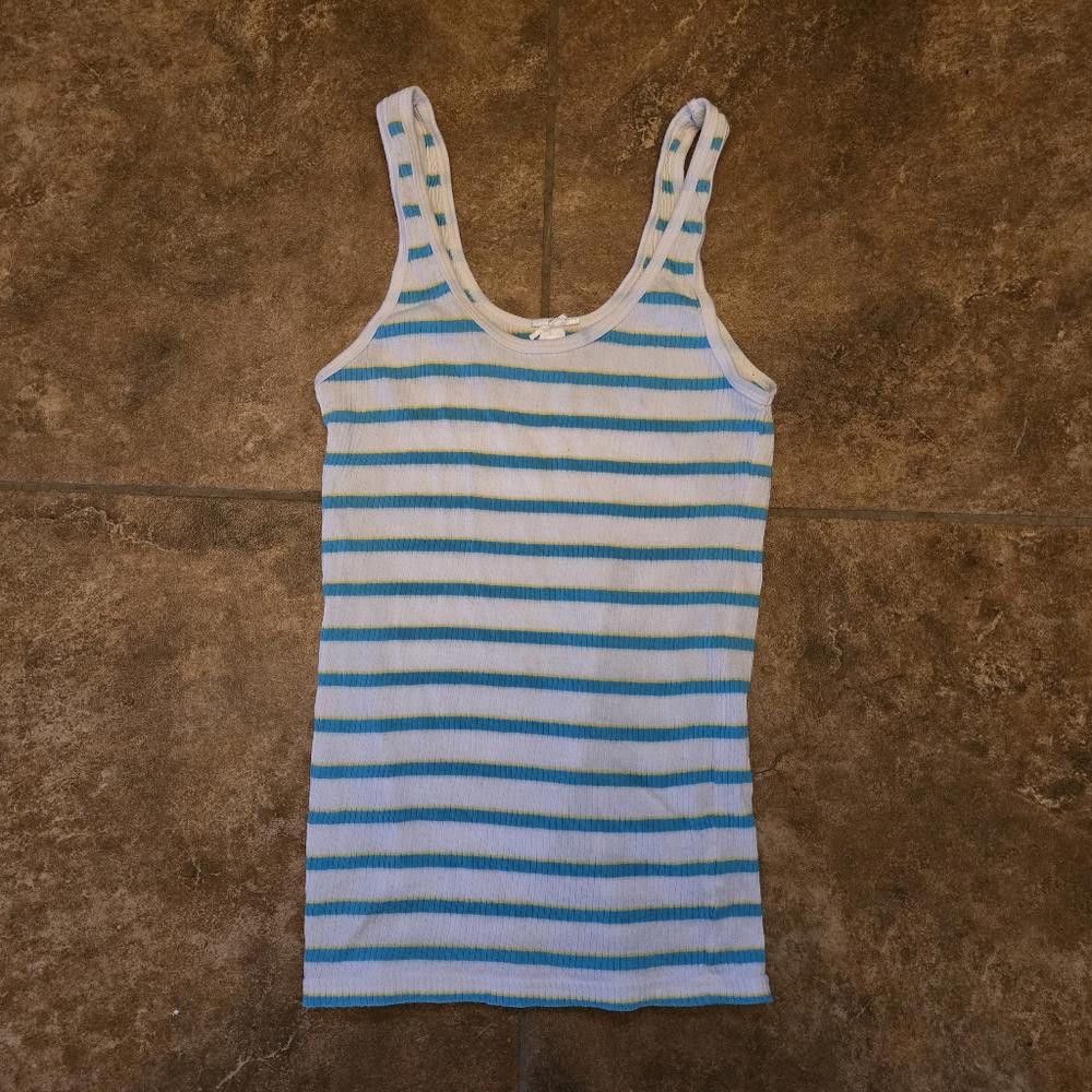 Arizona Jean Co. White Multicolored Stripe AJC Tank Size L / US 10 / IT 46 - 1 Thumbnail