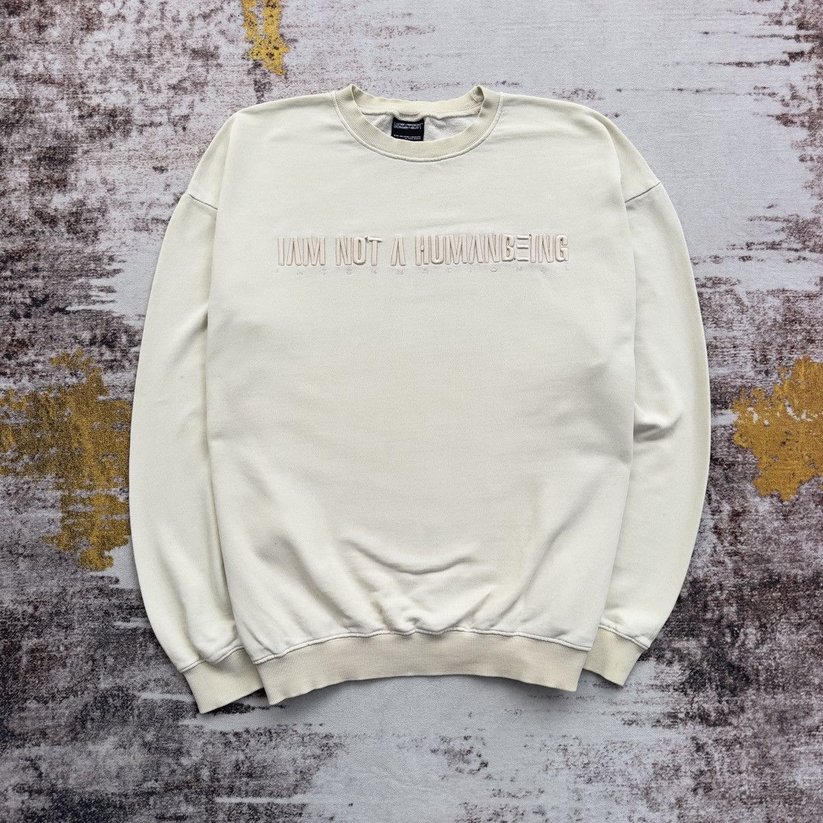 I Am Not A Human Being I AM NOT A HUMAN BEING EMBROIDERED LOGO SWEATSHIRT RARE Size US L / EU 52-54 / 3 - 1 Thumbnail