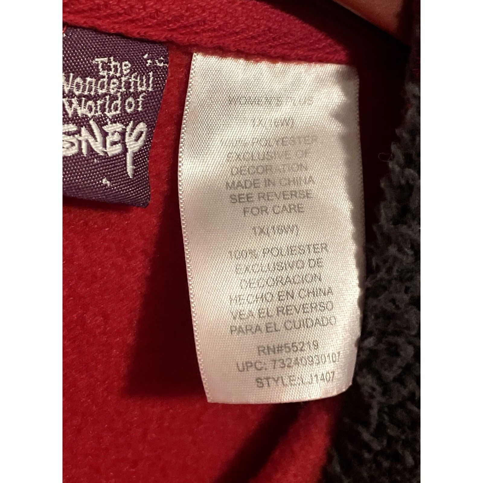 Disney VINTAGE Disney Grumpy Hoodie Zip Up Red White Fleece Women XL Hooded 90s Cartoon B269 Size XL / US 12-14 / IT 48-50 - 4 Thumbnail