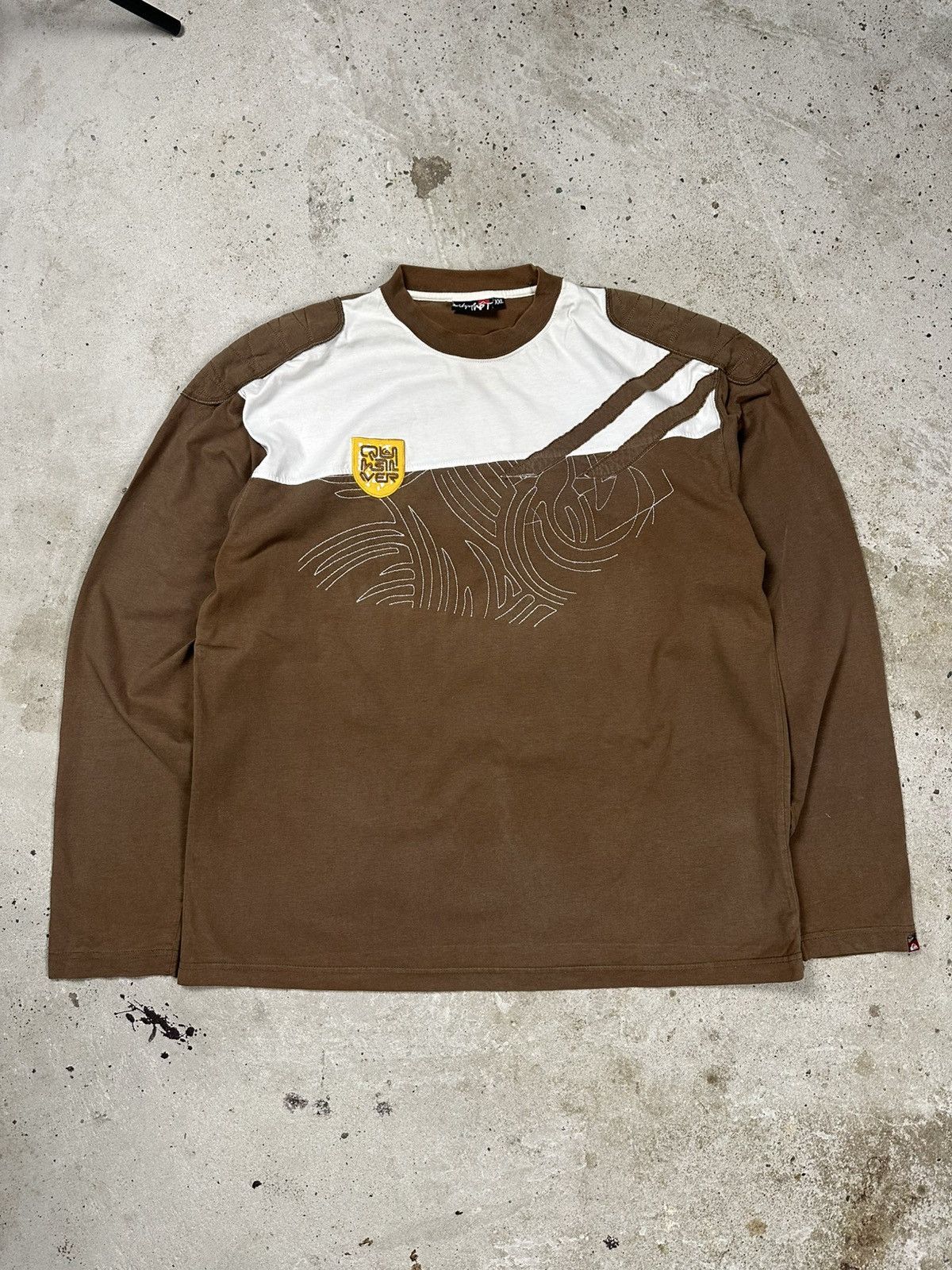 Quiksilver Vintage Y2K Quiksilver Brown Long Sleeve Tee Embroidery Size US XL / EU 56 / 4 - 1 Thumbnail
