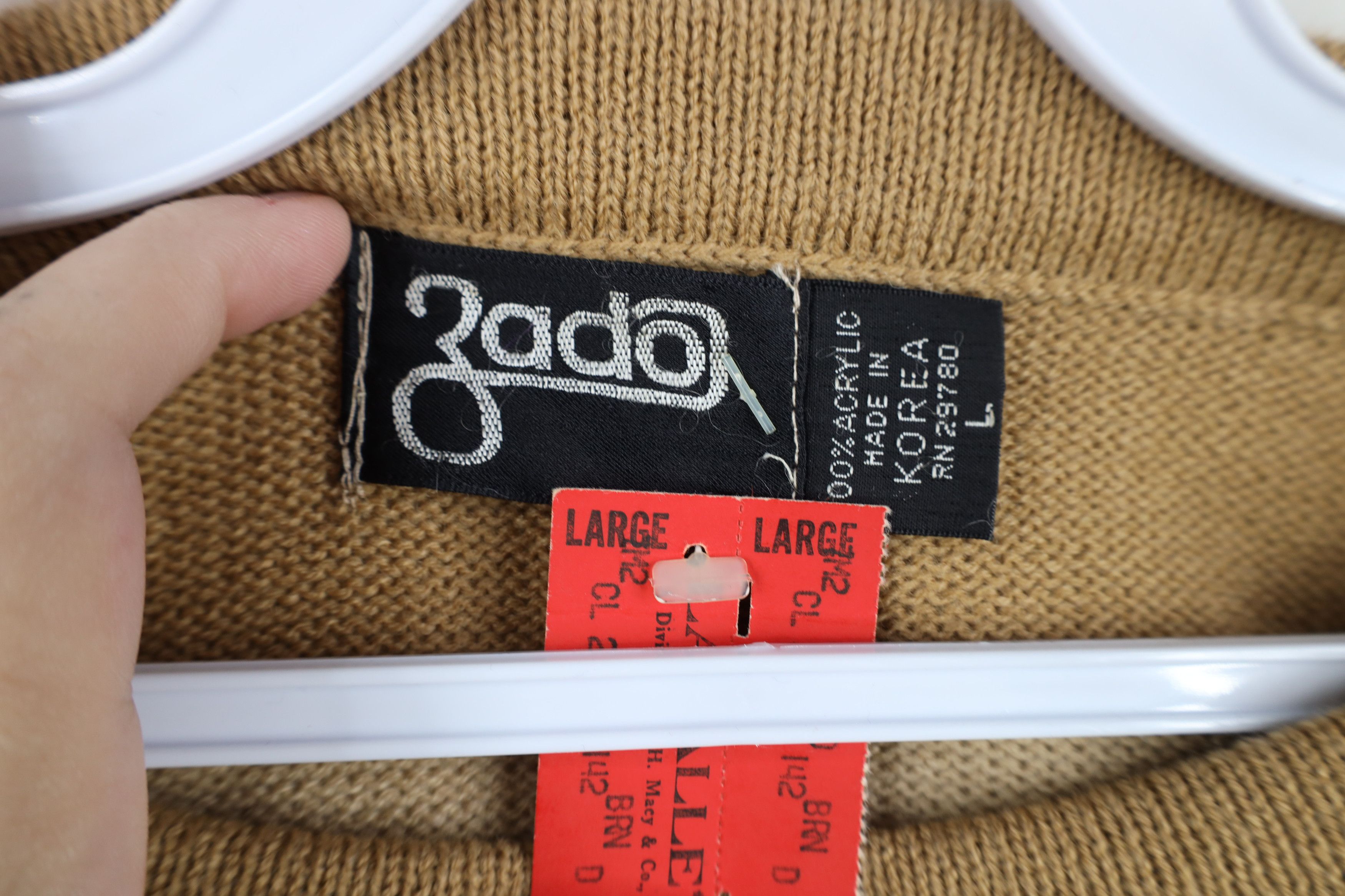 Vintage Deadstock Vintage 70s Mid Century Modern Knit Sweater Size L / US 10 / IT 46 - 7 Thumbnail