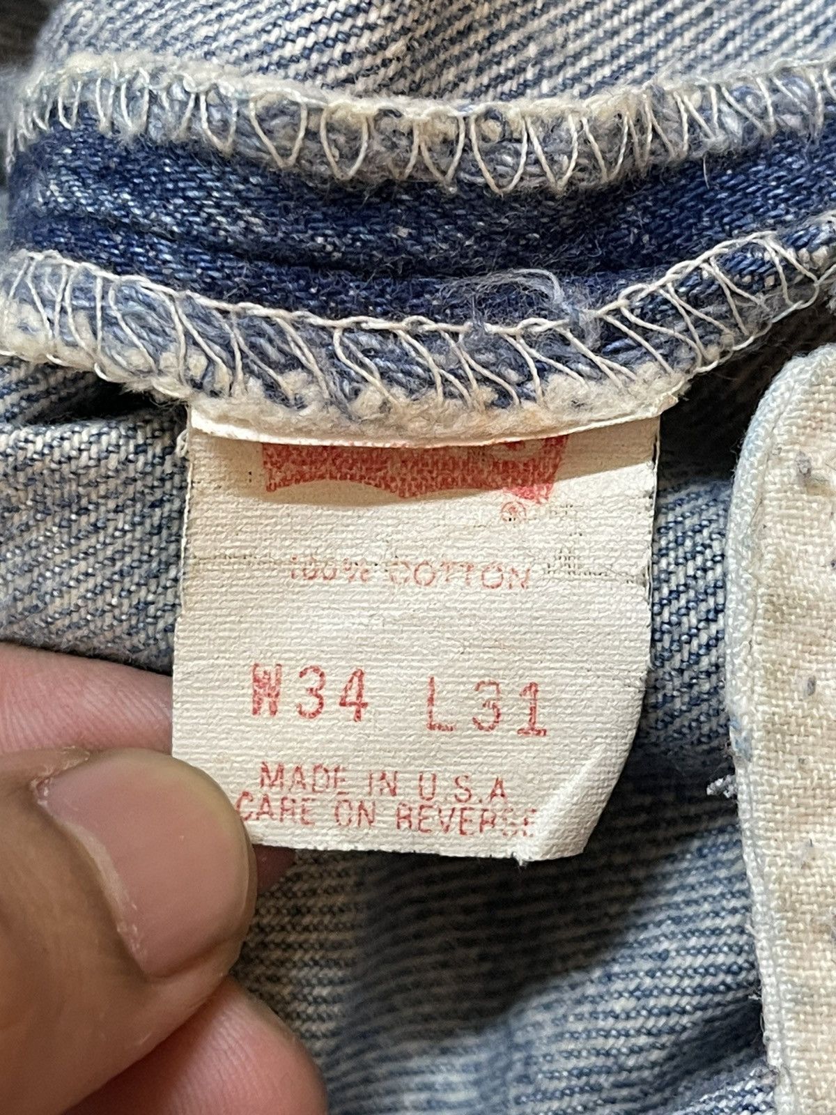 Levi's Vintage 80s Levis 501 Mud Wash Classic Style Loose Jeans Size US 34 / EU 50 - 10 Thumbnail