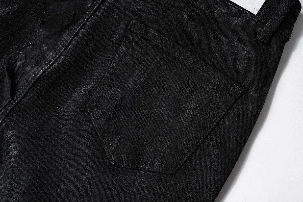 Japanese Brand Streetwear Wax Leather Stretch Hombre Baggy Flare Pants Size US 34 / EU 50 - 10 Thumbnail