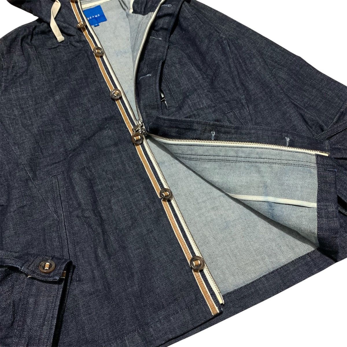 20471120 Beams Japan Denim Jacket Hoded Size US M / EU 48-50 / 2 - 5 Thumbnail