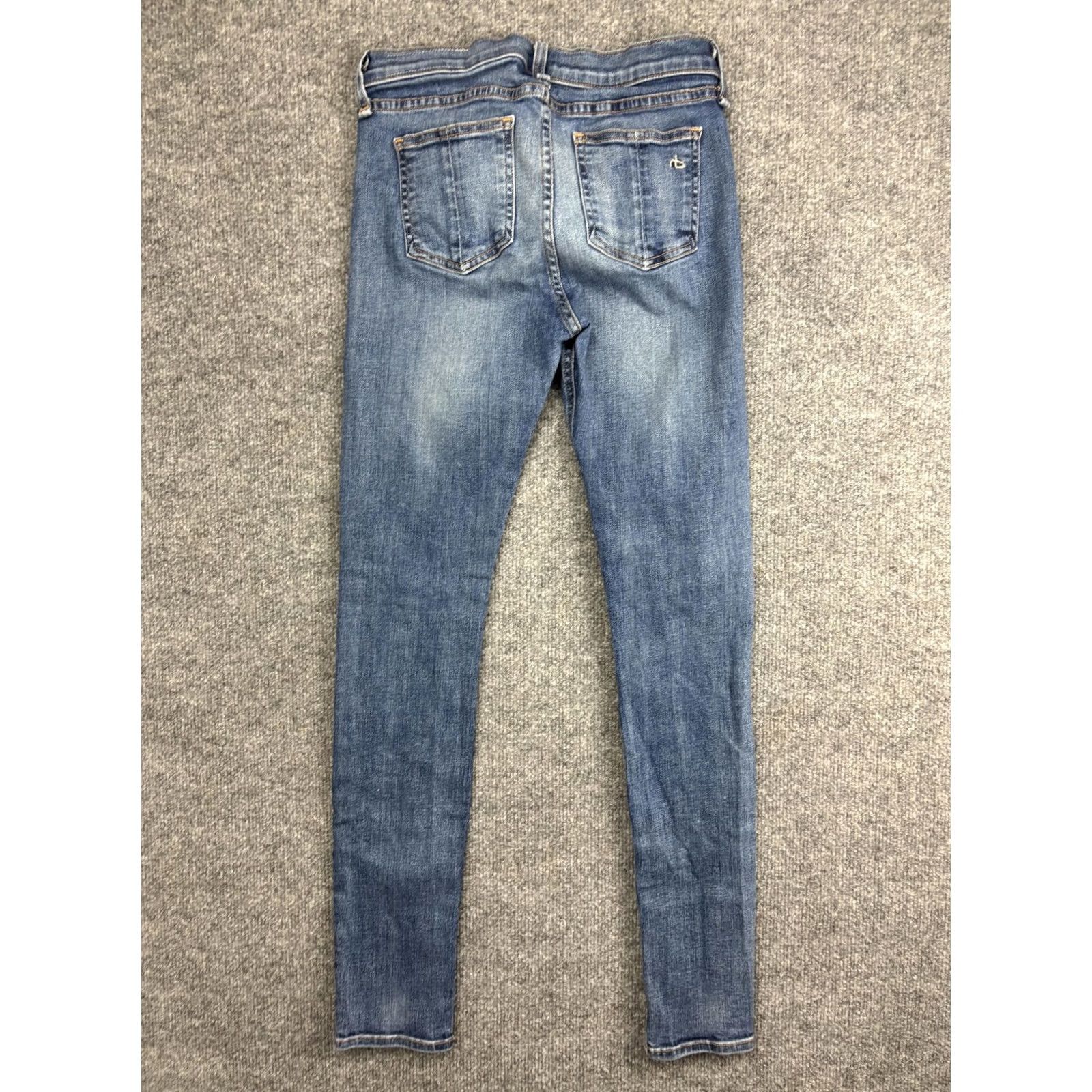 Rag & Bone rag & bone Skinny Jeans Womens 27 Medium Wash Low Rise Stretch Denim 27x29 Size 27" / US 4 / IT 40 - 7 Thumbnail