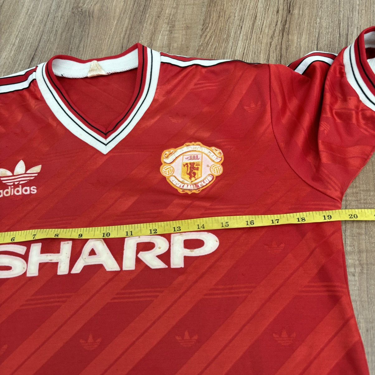 Adidas × Vintage Vintage 80’s Manchester United Jersey Football Club Soccer Size US S / EU 44-46 / 1 - 7 Thumbnail