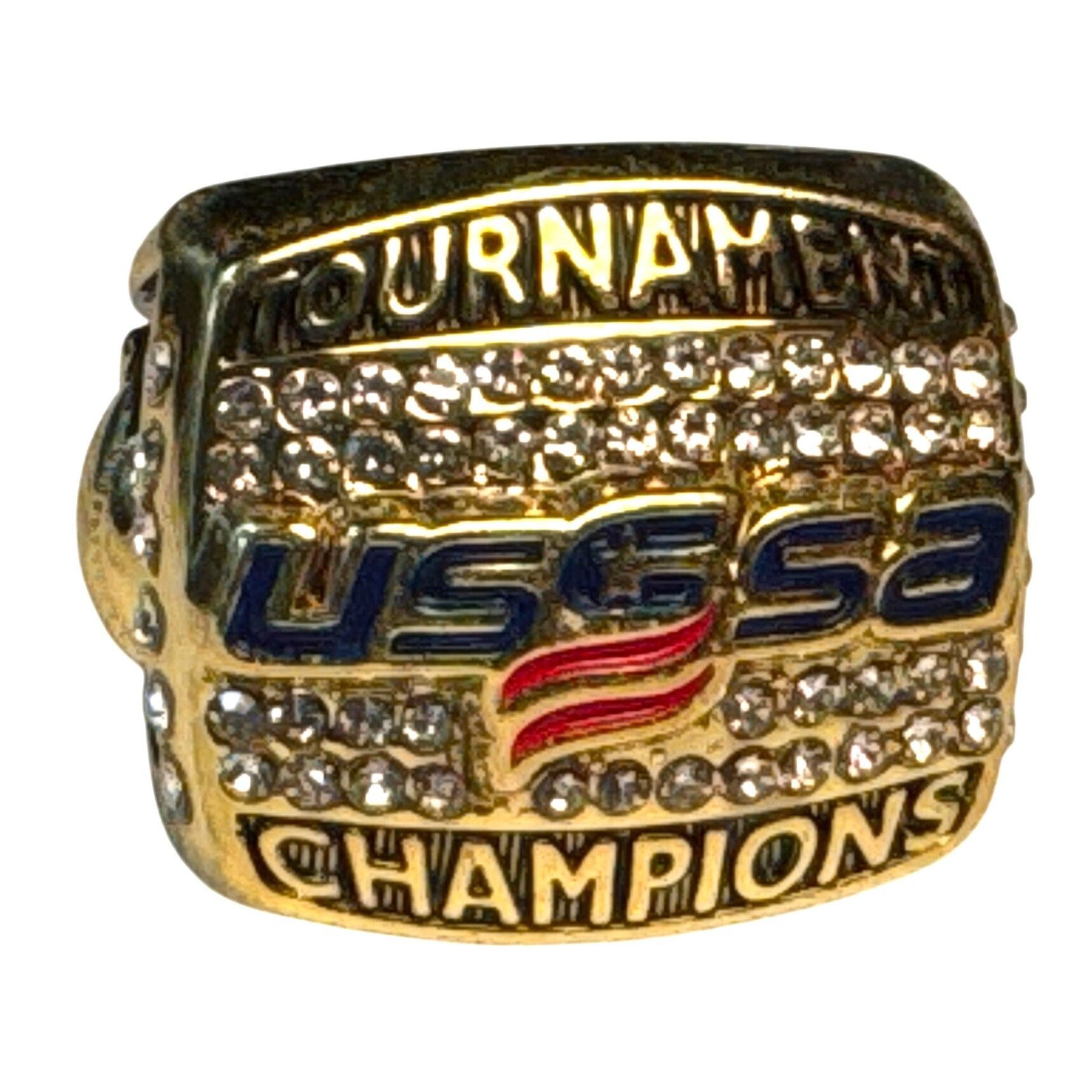 Jewelry Baseball USSSA Tournament Champions Ring Size 8 Play Bat Bal Size ONE SIZE - 3 Thumbnail