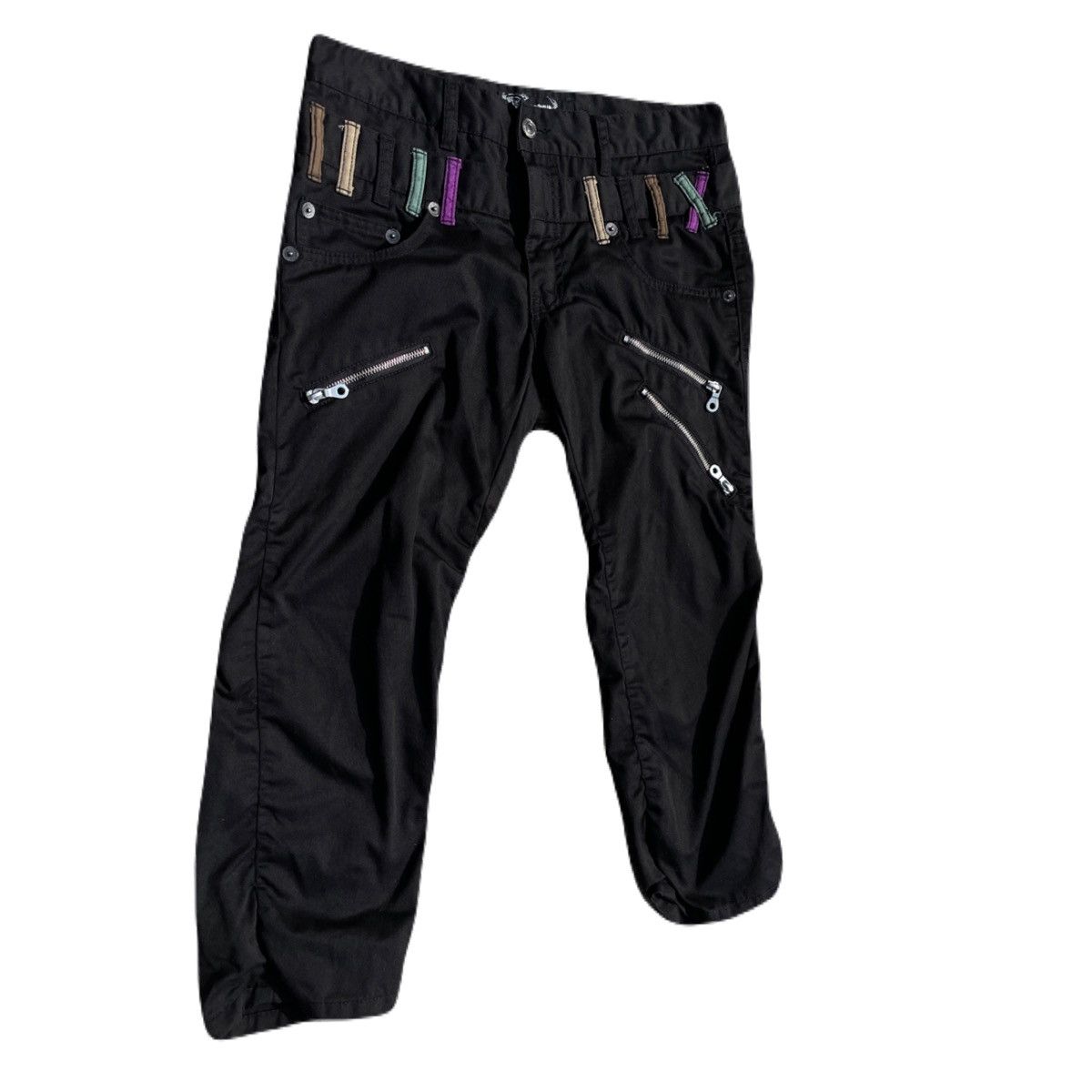 If Six Was Nine 2000s Japanese archive Vkei Double Waist Zip Gather Pants Size US 29 - 3 Thumbnail