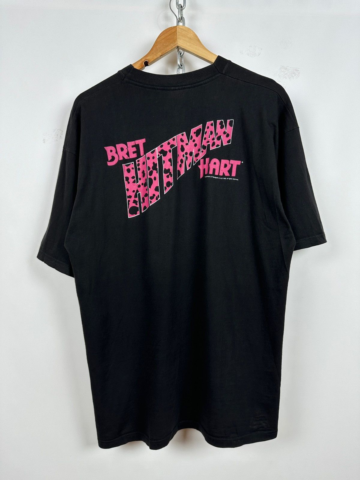 Vintage 1993 Vintage Bret Hart Hitman WWE T-Shirt Size US L / EU 52-54 / 3 - 2 Thumbnail