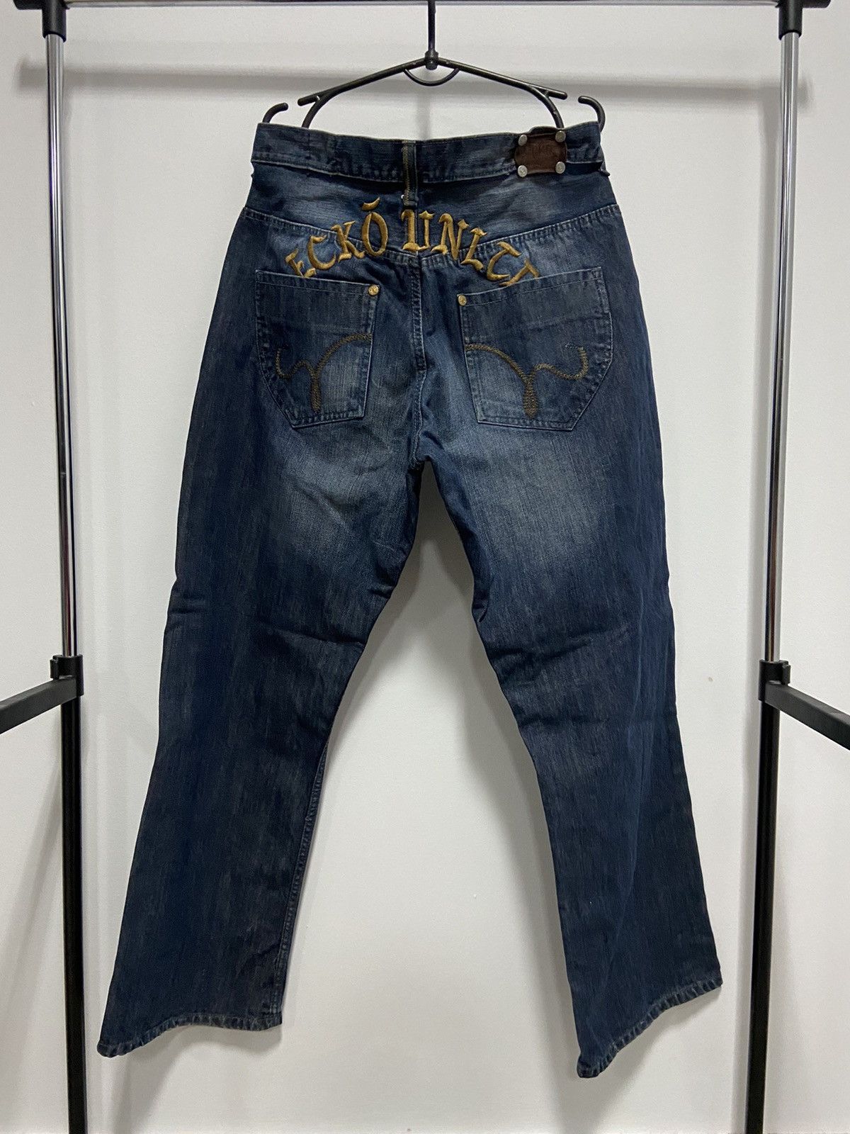 Ecko Unltd. × Vintage Ecko Unltd. Vintage denim pants jeans skate pocket big logo Size US 36 / EU 52 - 1 Thumbnail