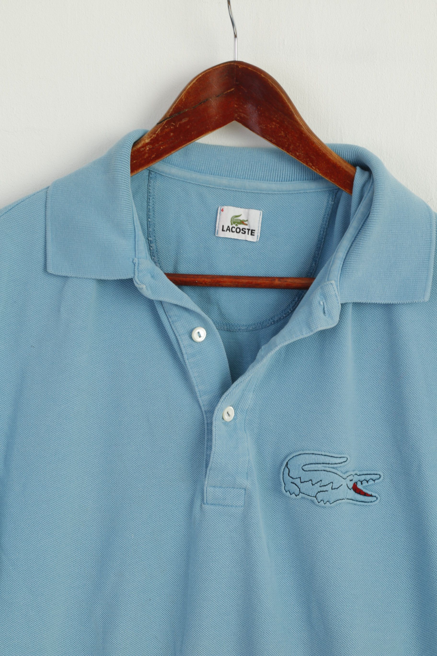 Lacoste Lacoste Men 4 L Polo Shirt Blue 100% Cotton Vintage 9009 Size US L / EU 52-54 / 3 - 3 Thumbnail