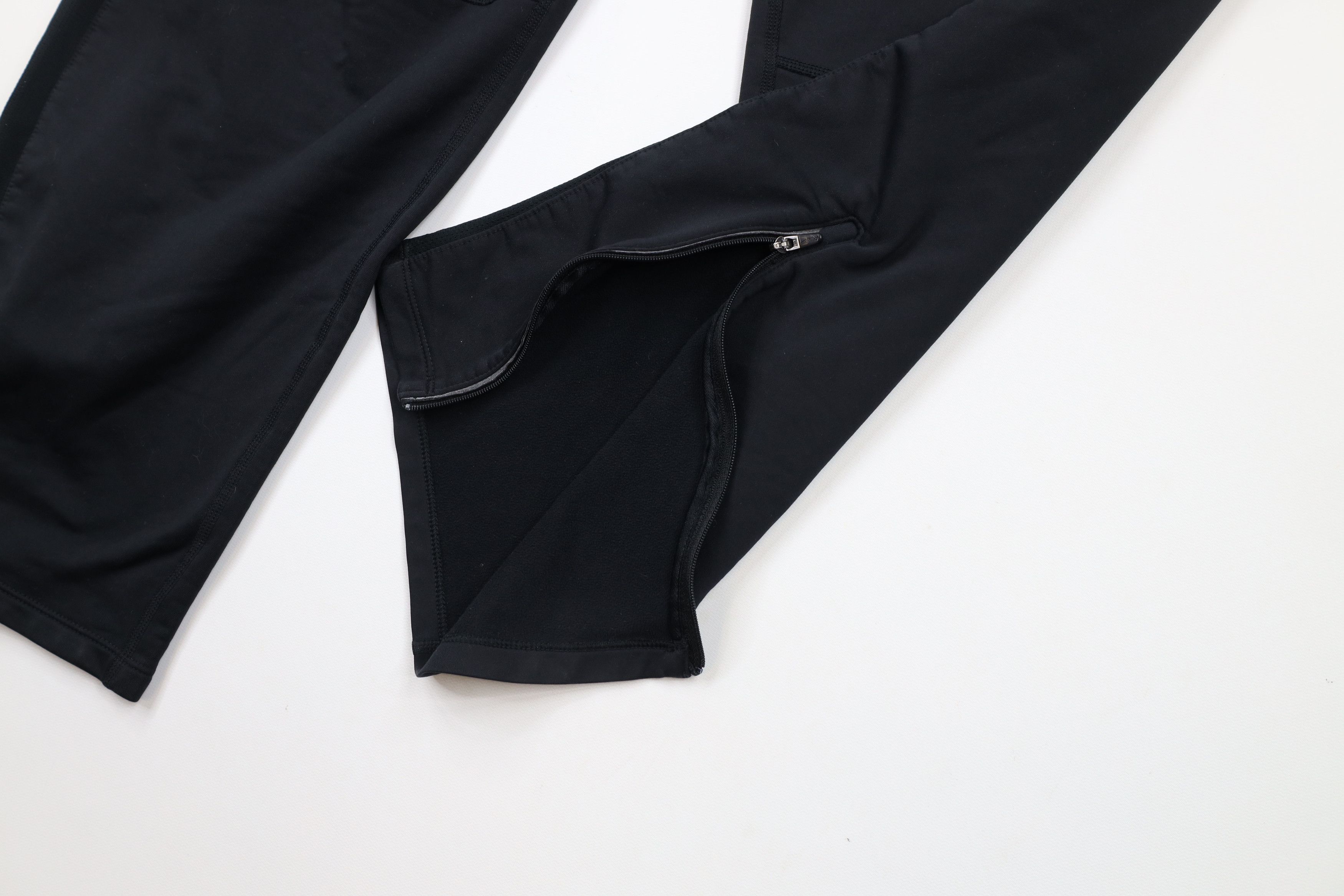 Nike × Vintage Vintage Nike Mini Swoosh Wide Leg Fleece Sweatpants Black Size US 36 / EU 52 - 5 Thumbnail