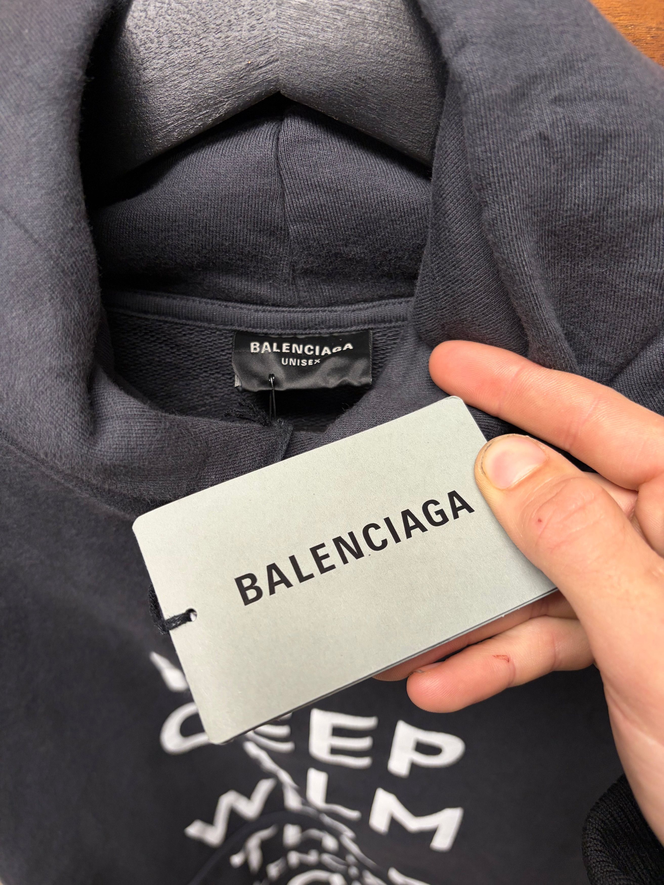 Balenciaga SS2025 Balenciaga ‘Keep Calm’ Parody Oversized Black Slogan Hoodie Size US S / EU 44-46 / 1 - 3 Thumbnail