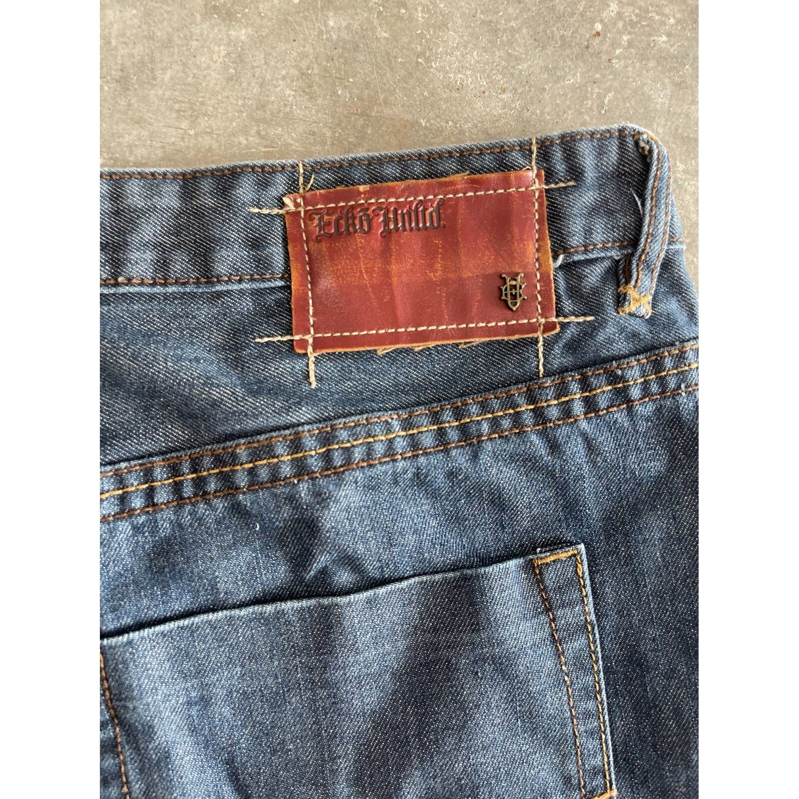 Ecko Unltd. VTG Y2K 90S ECKO UNLTD BLUE DENIM JEAN SHORTS JORTS BAGGY SK Size US 42 / EU 58 - 4 Thumbnail