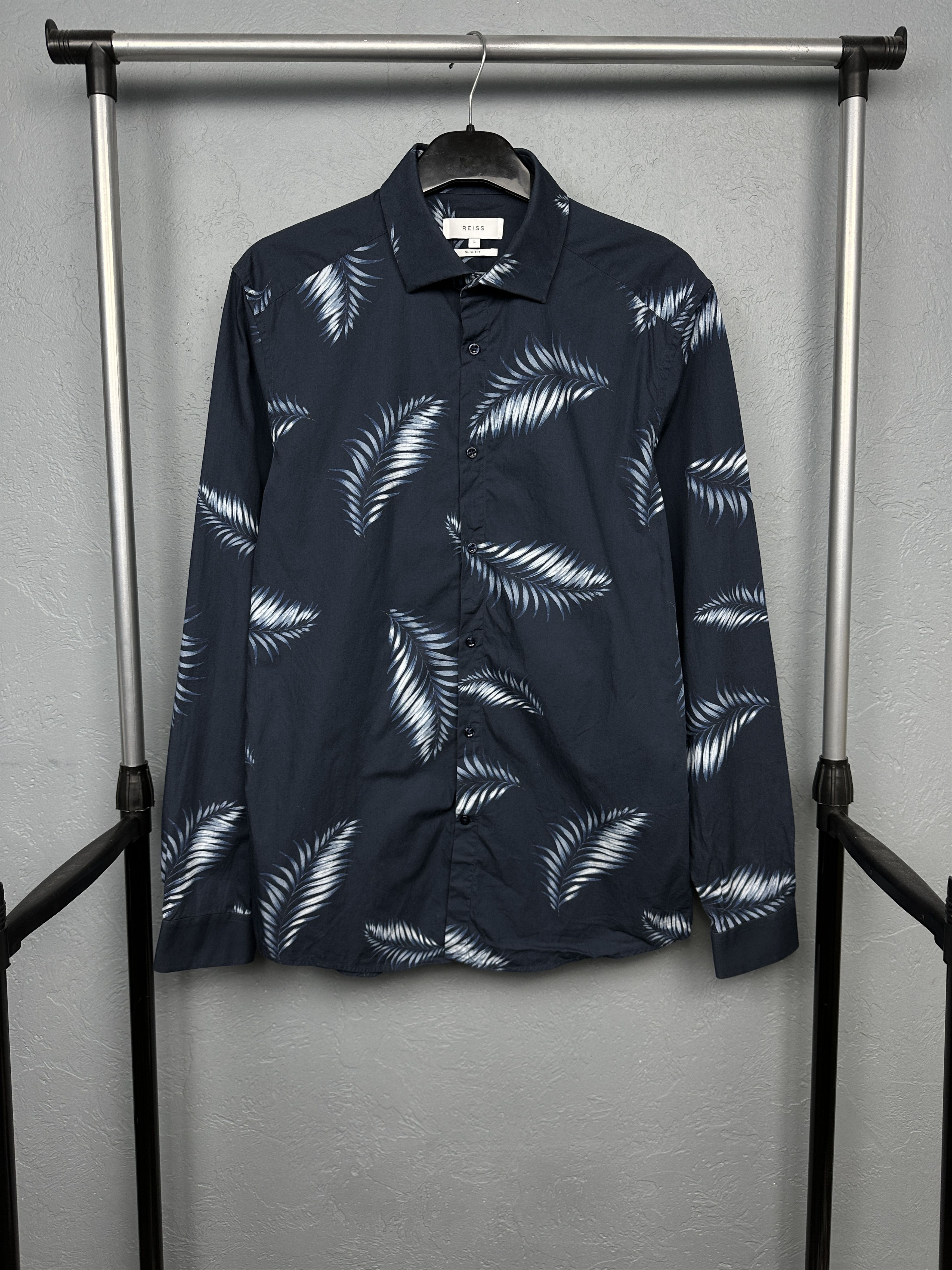 Reiss Reiss Mens Long Sleeve Floral Print Shirt Slim Fit Size US L / EU 52-54 / 3 - 1 Thumbnail