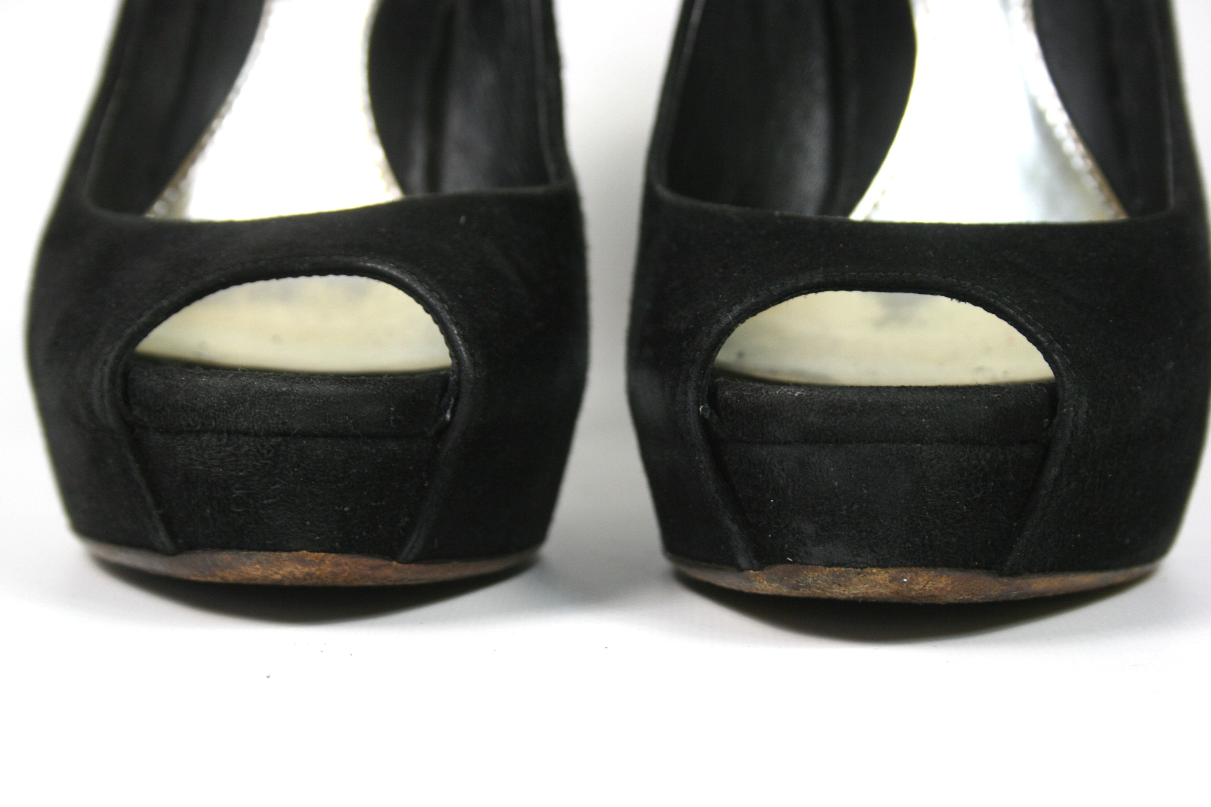 Gucci 00S Tom Ford Era Suede Pump Heels Vintage Size US 7.5 / IT 37.5 - 4 Thumbnail
