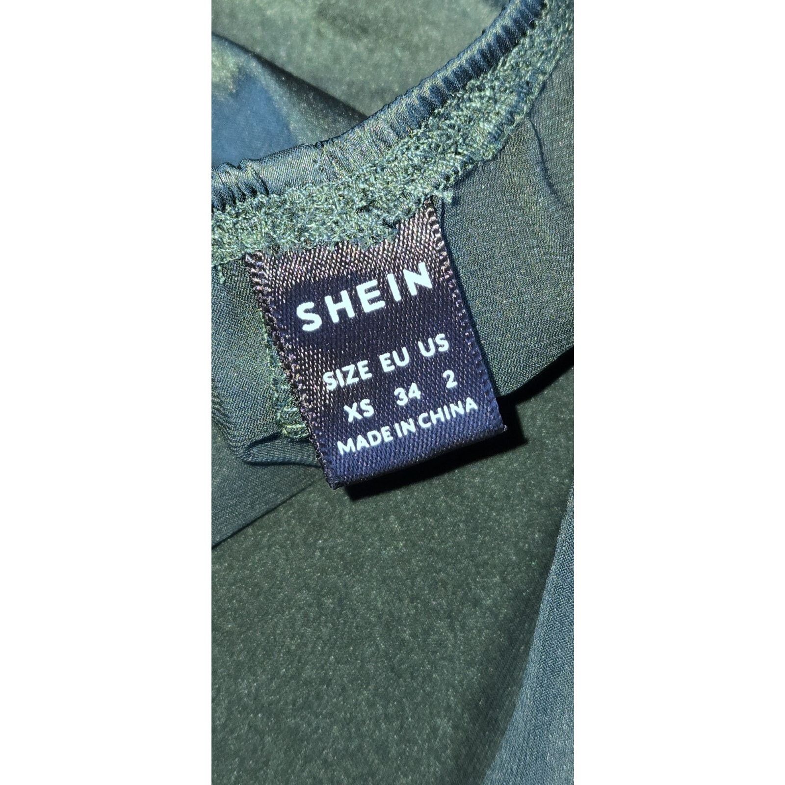 Shein SHEIN BAE Cutout Low Back Green Satin Bodycon Dress XS 2-4 Size XS / US 0-2 / IT 36-38 - 11 Thumbnail