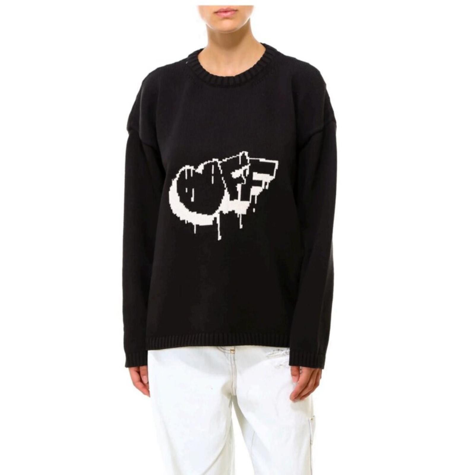 Off-White OFF-WHITE Archival FW19 Graffiti Arrow Sweater Virgil Abloh Size M / US 6-8 / IT 42-44 - 3 Thumbnail