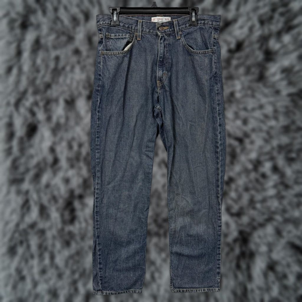 Vintage Levi Strauss Signature Jeans Mens 33x31 Relaxed Straight Denim Blue 100% Cotton Jeans Mens Size US 33 - 1 Thumbnail