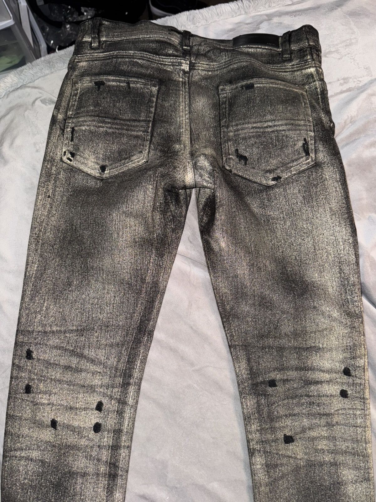 Amiri Gold Amiri Skinny Jeans Size US 32 / EU 48 - 11 Thumbnail